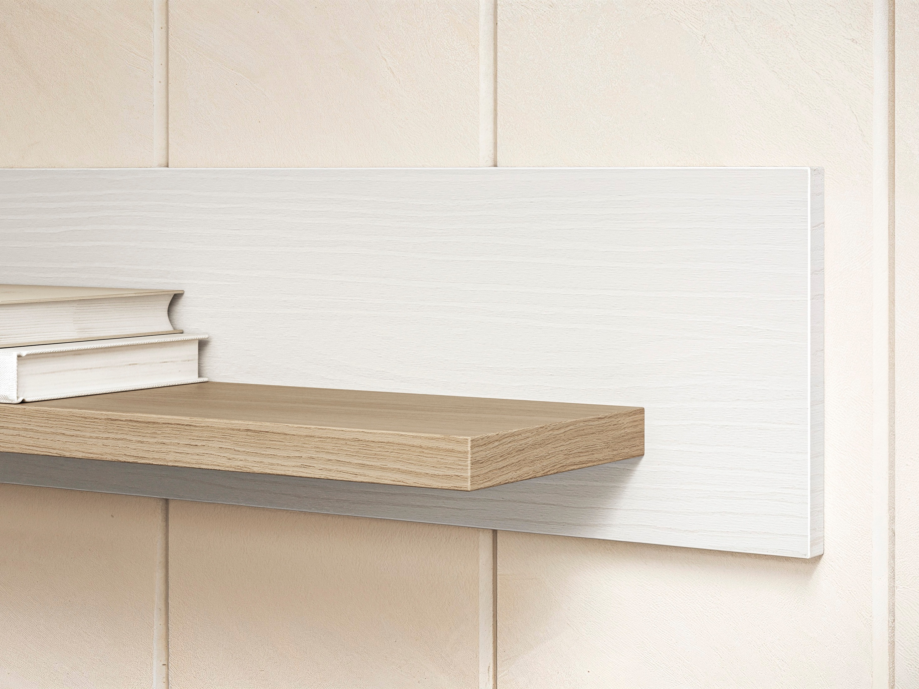 Conjunto para escritório em casa Fermaru 116 (Branco + Carvalho)