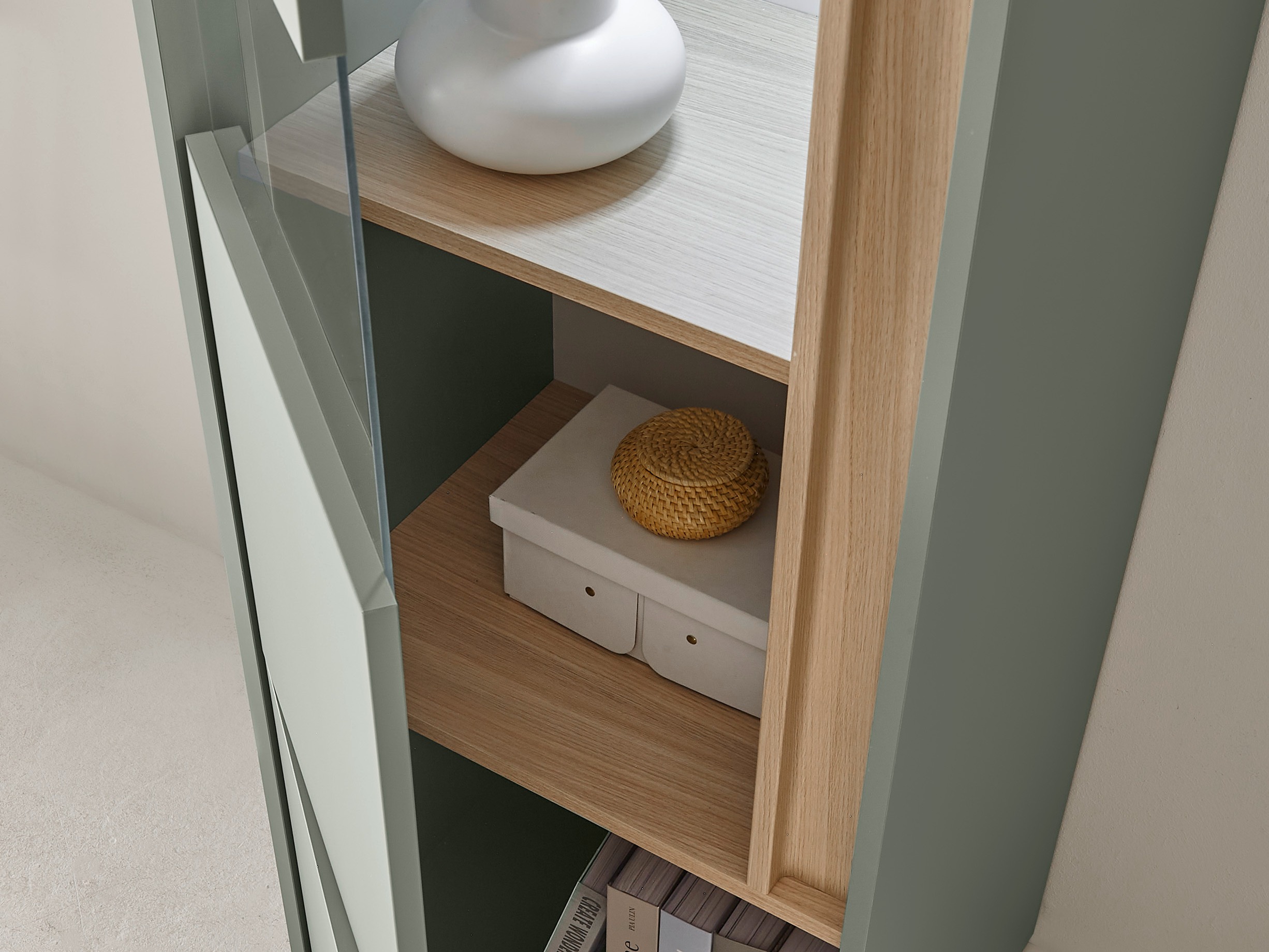 Estante Elbsori 102 (Verde + Carvalho)