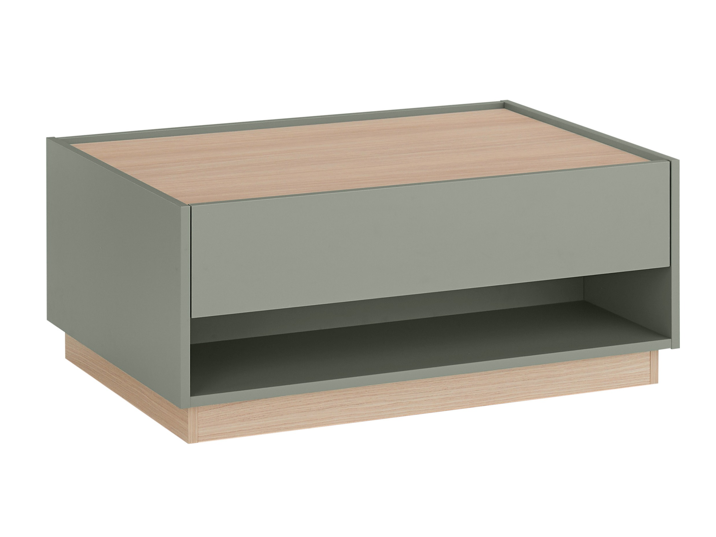 Mesa para revistas Elbsori 123 (Verde + Carvalho)