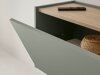 Móvel de TV Elbsori 108 (Verde + Carvalho)