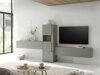 Móvel de TV Elbsori 108 (Verde + Carvalho)