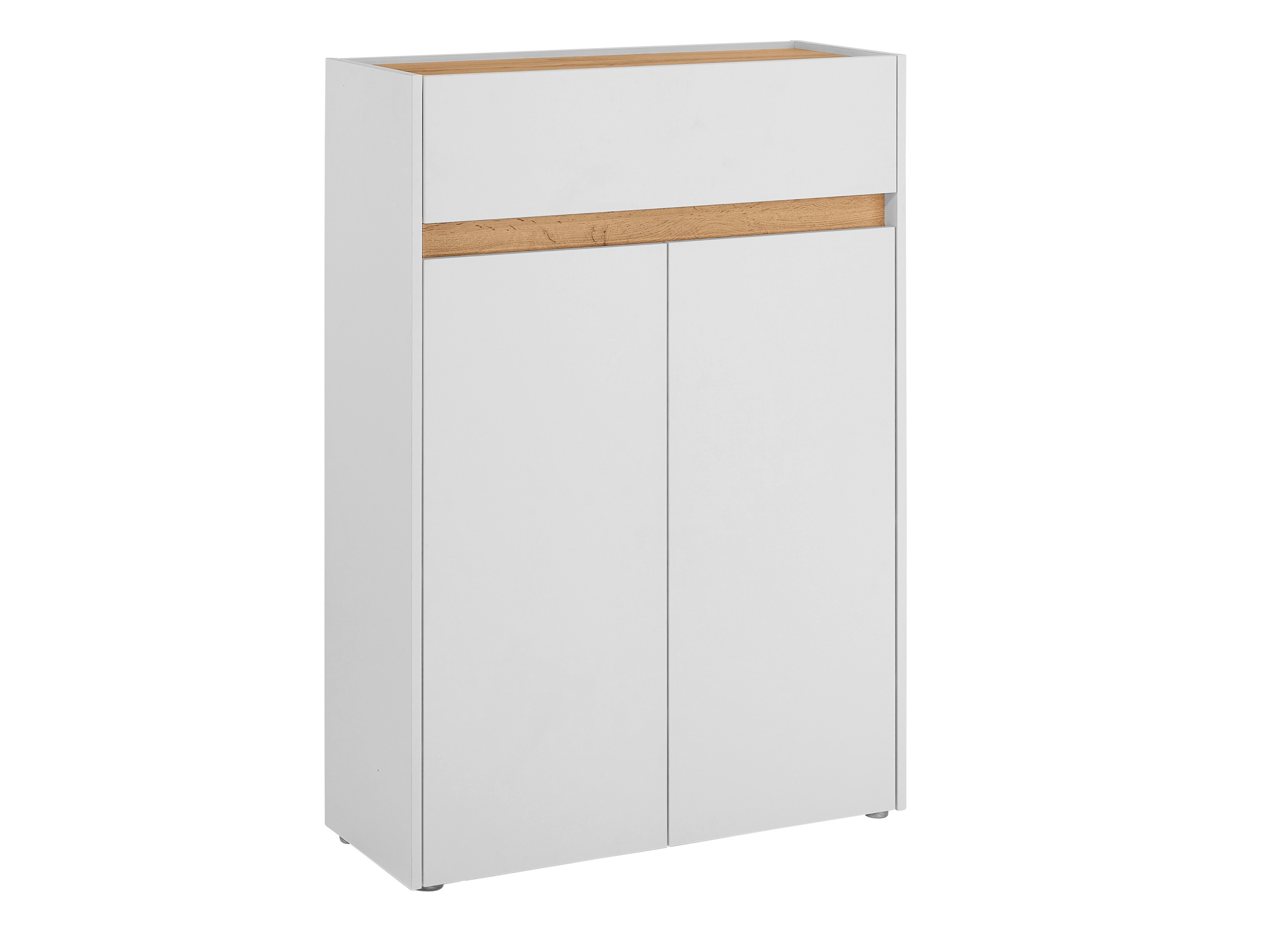 Prateleira para sapatos Elbsori 173 (Branco + Carvalho wotan)