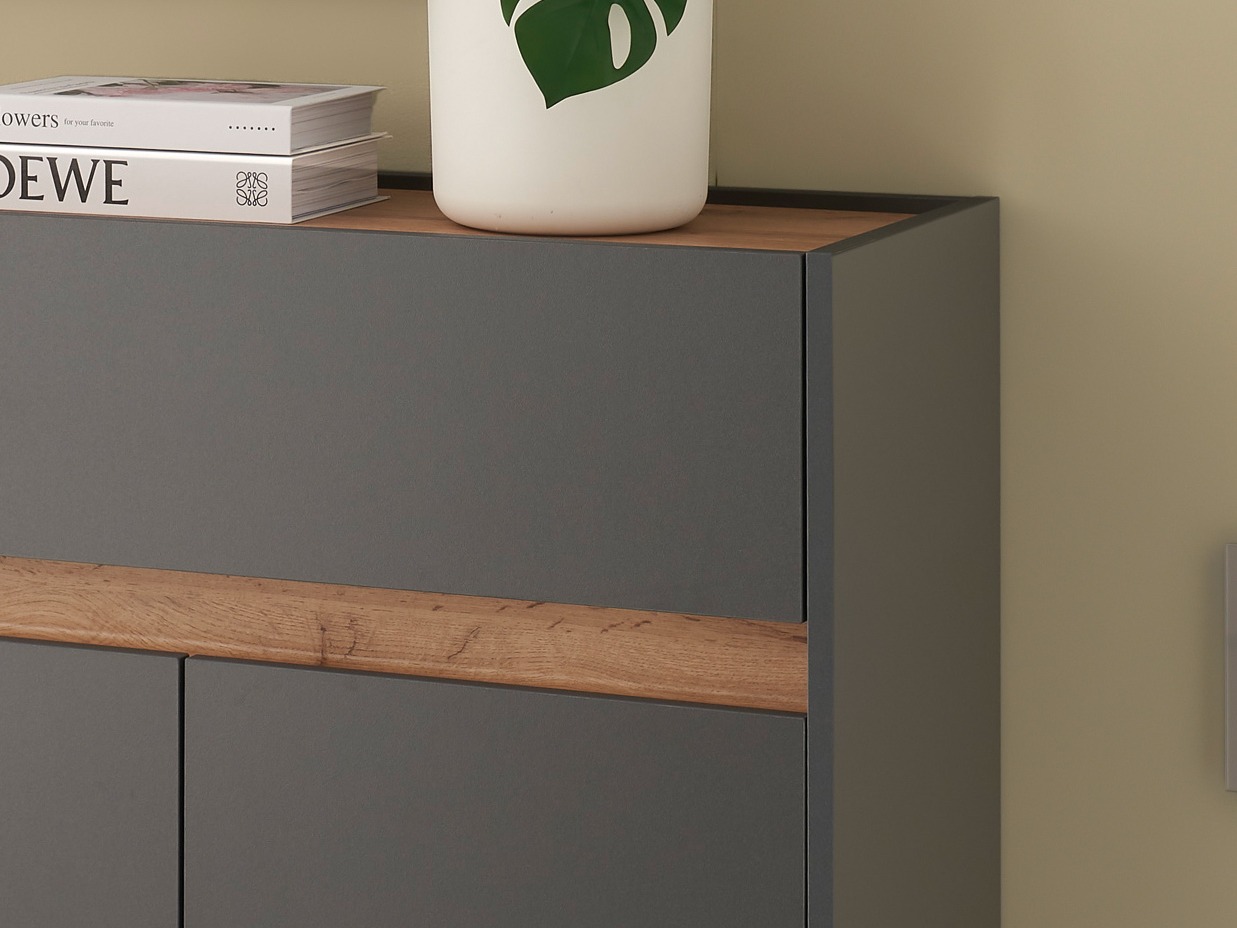 Sapateira Elbsori 173 (Antracite + Carvalho wotan)