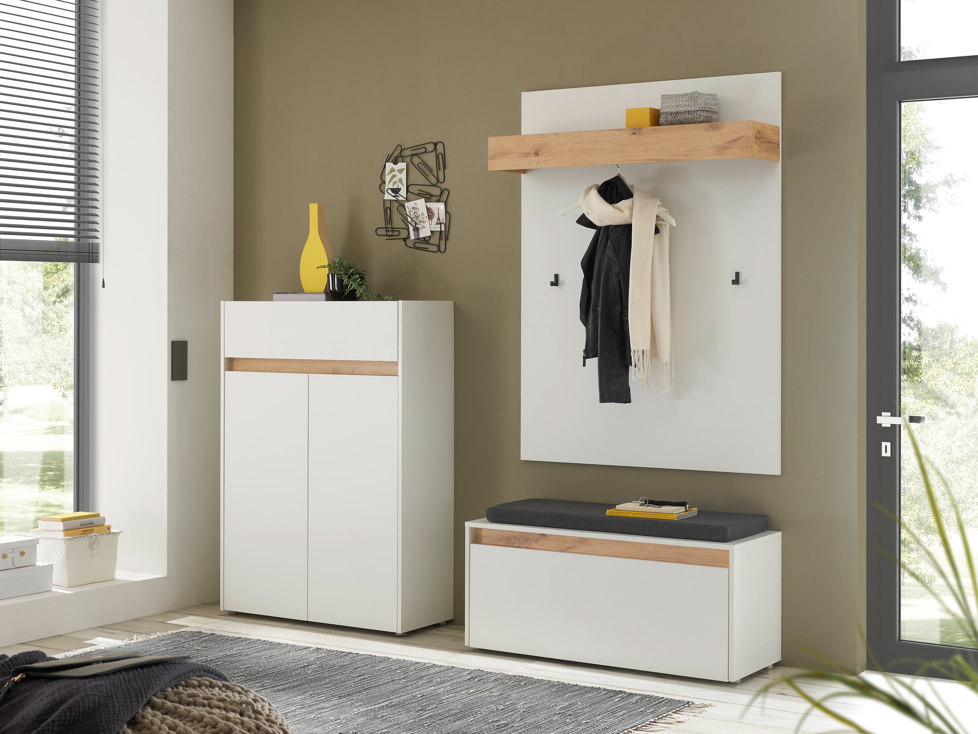 Sapateira Elbsori 173 (Branco + Carvalho wotan)