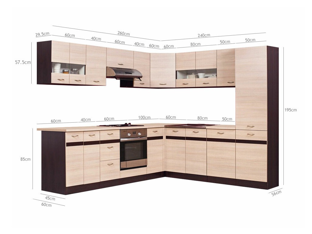 Conjunto de cozinha modular Eli Light 114