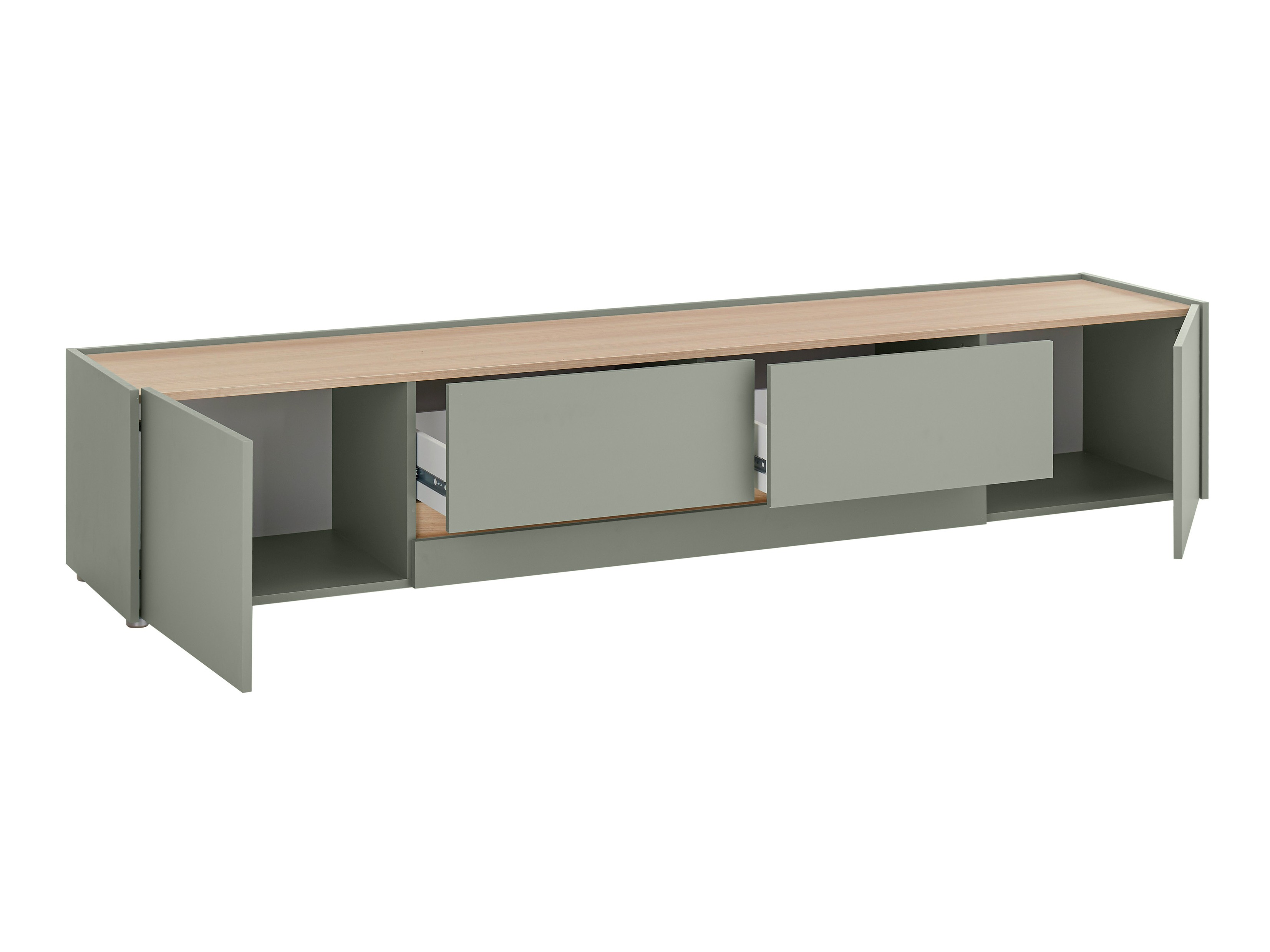 Conjunto para sala de estar Elbsori 124 (Verde + Carvalho)