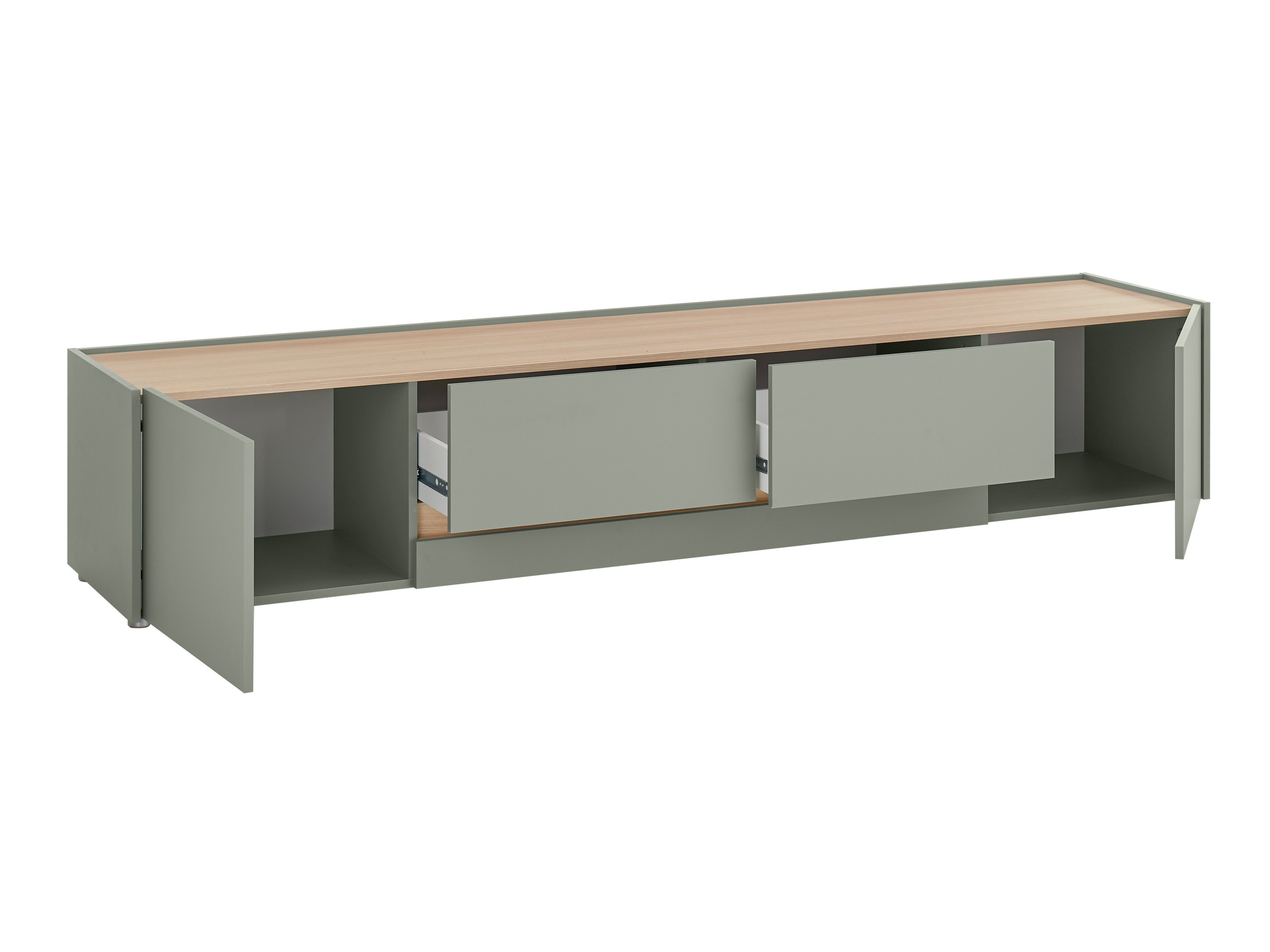 Conjunto para sala de estar Elbsori 132 (Verde + Carvalho)