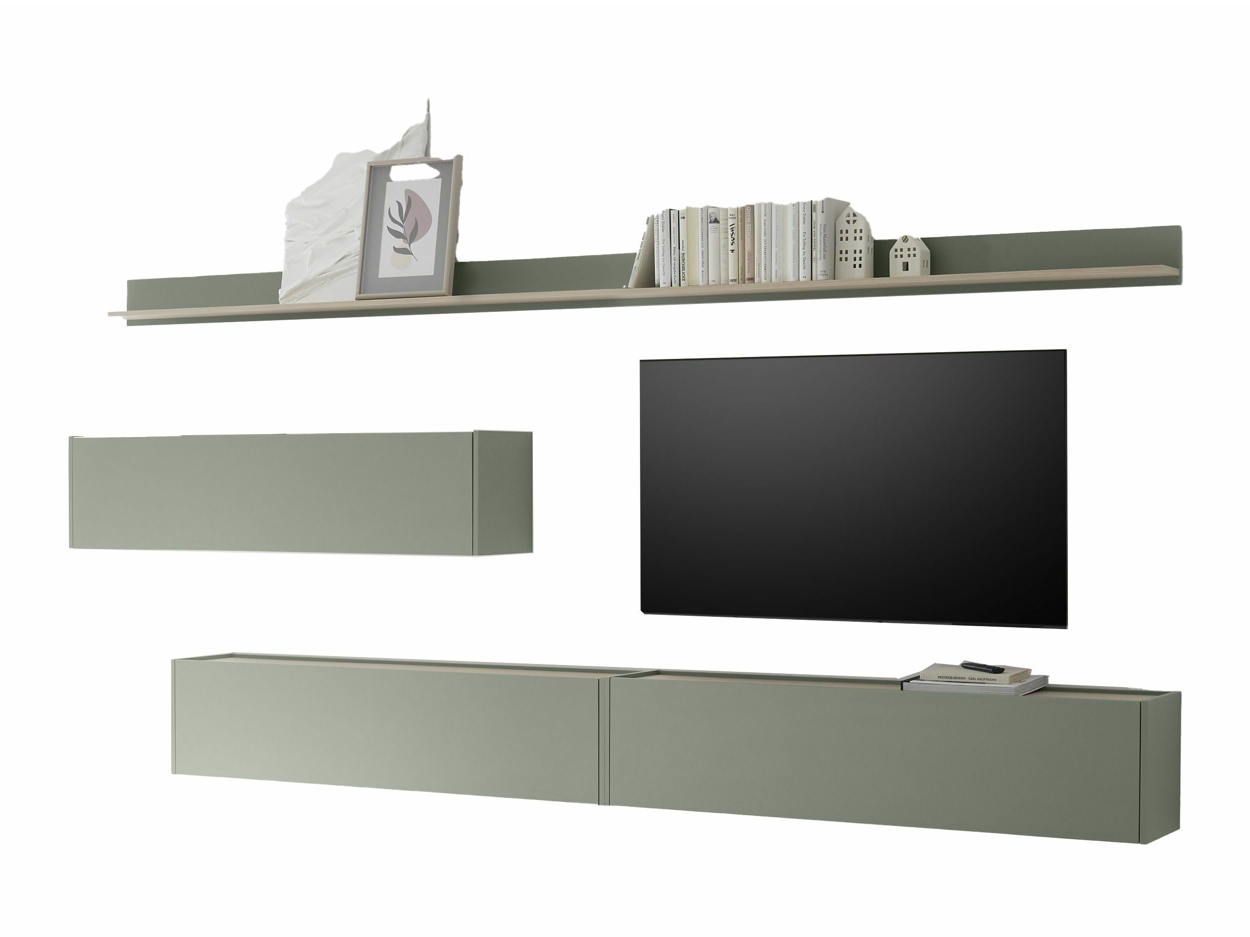 Conjunto para sala de estar Elbsori 142 (Verde + Carvalho)