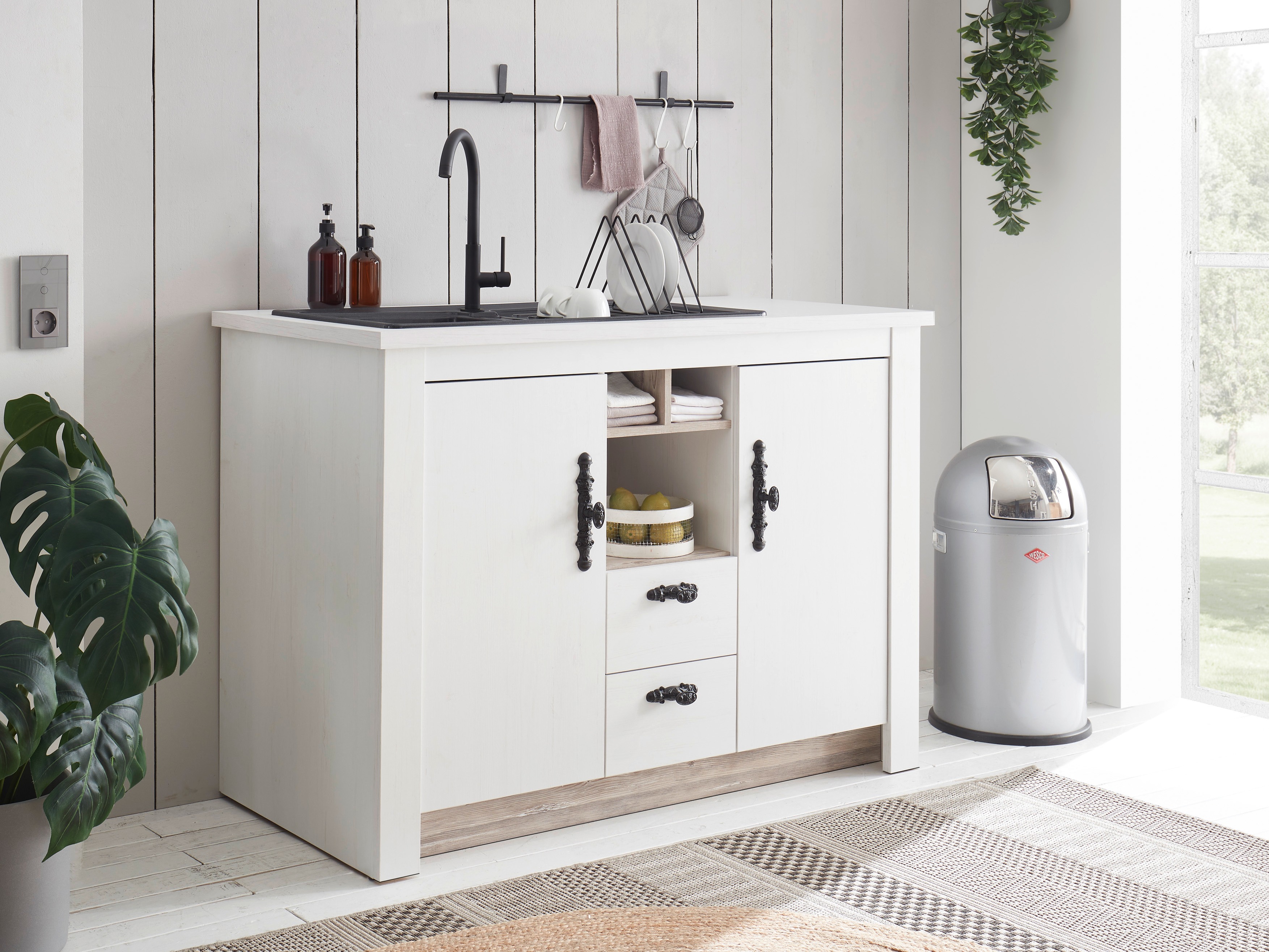 Armário modular com gaveta e portas Flora 100