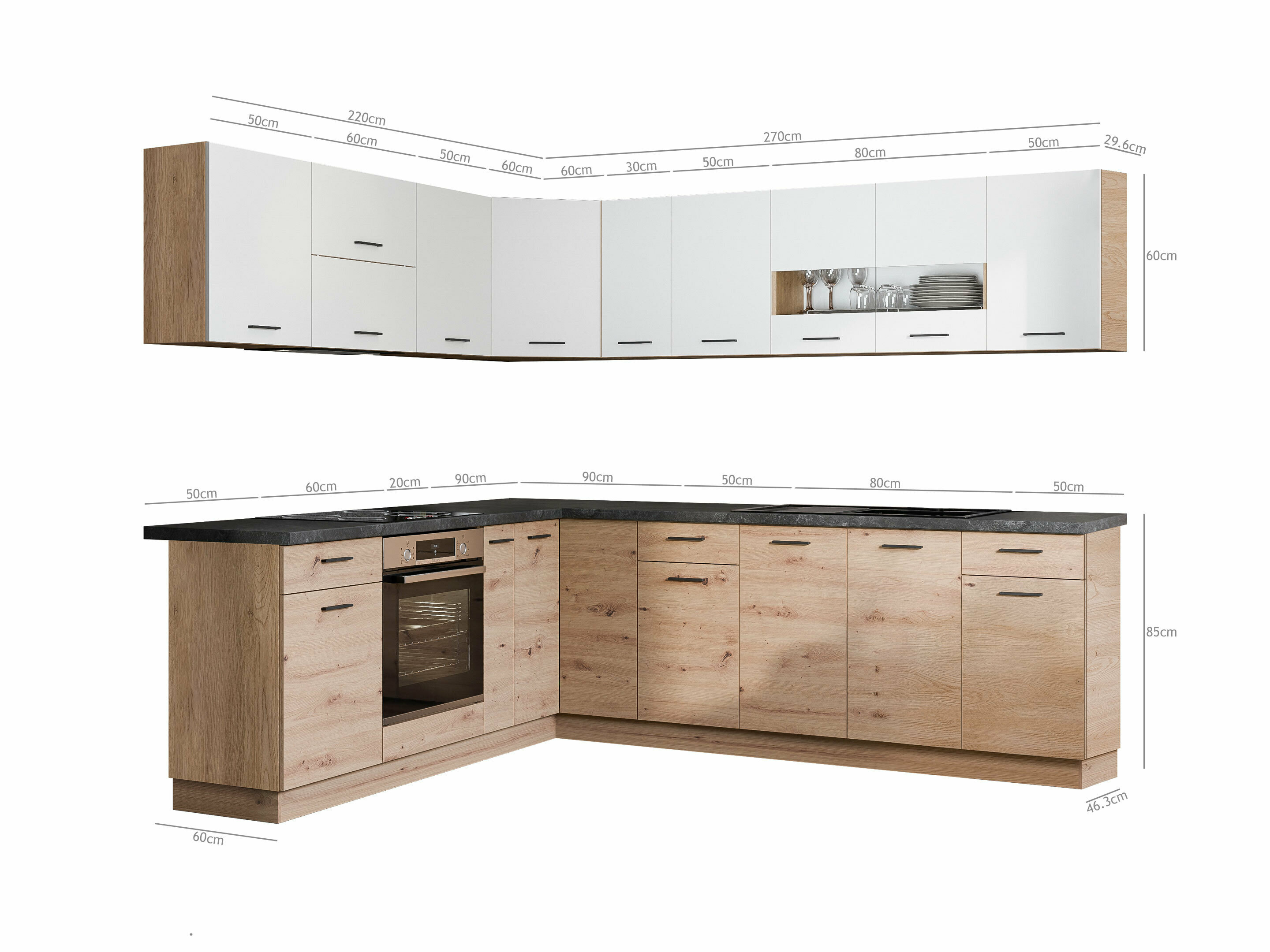 Conjunto de cozinha modular Ati White Artisan 100