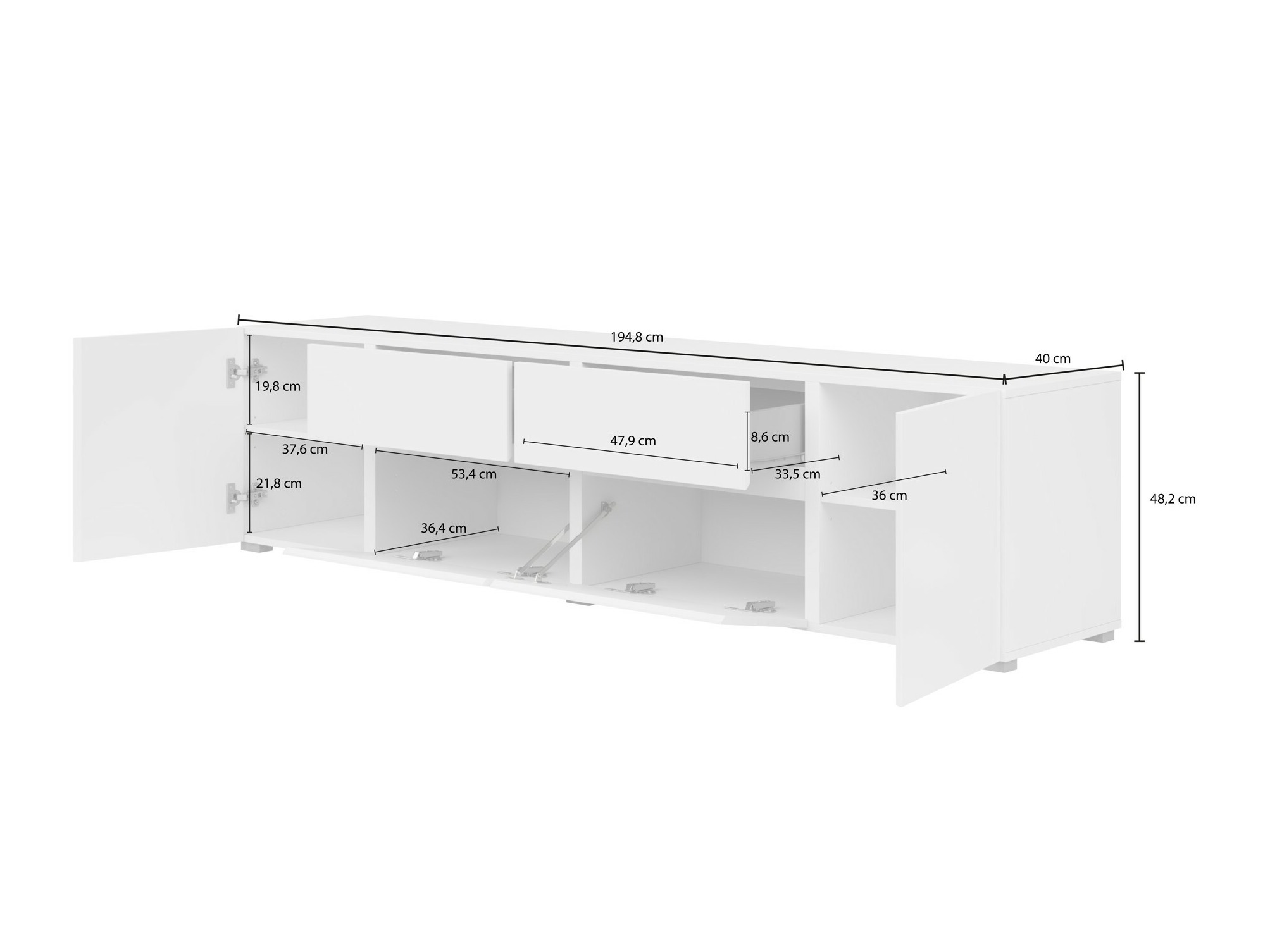 Móvel de TV Elbleve 100 (Preto)