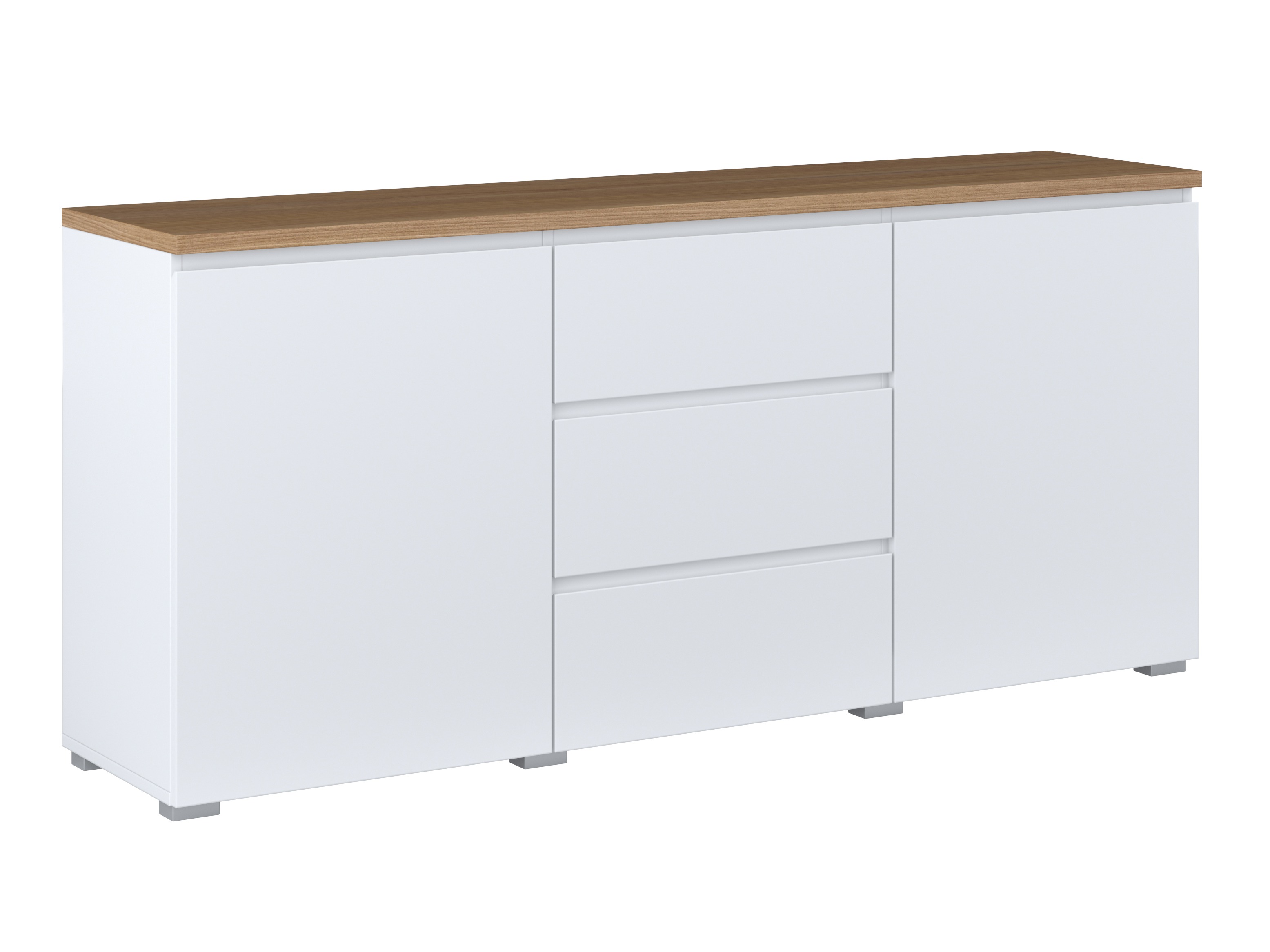 Cómoda Baletu 106 (Branco + Carvalho)