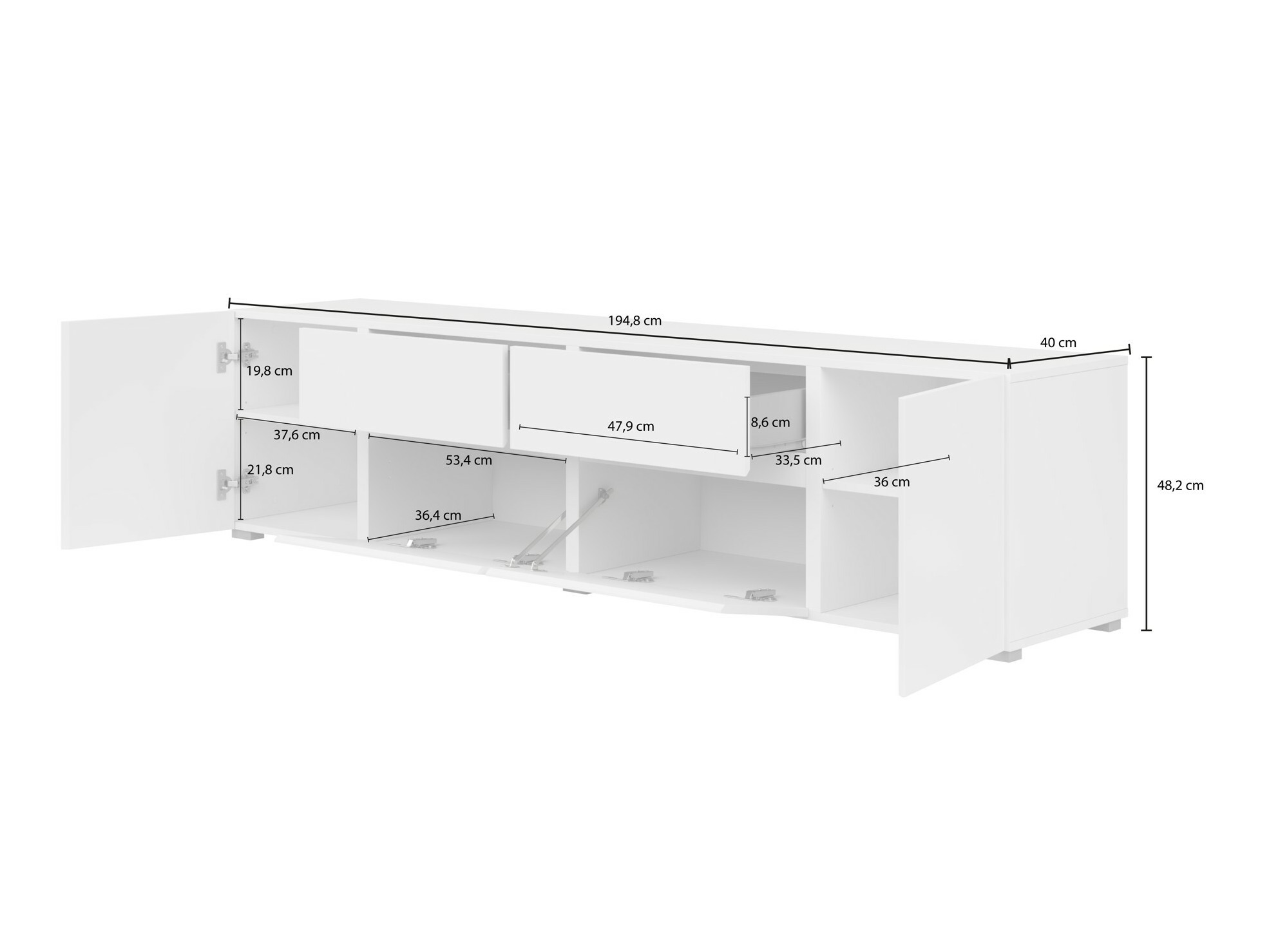 Conjunto para sala de estar Elbleve 104 (Branco)