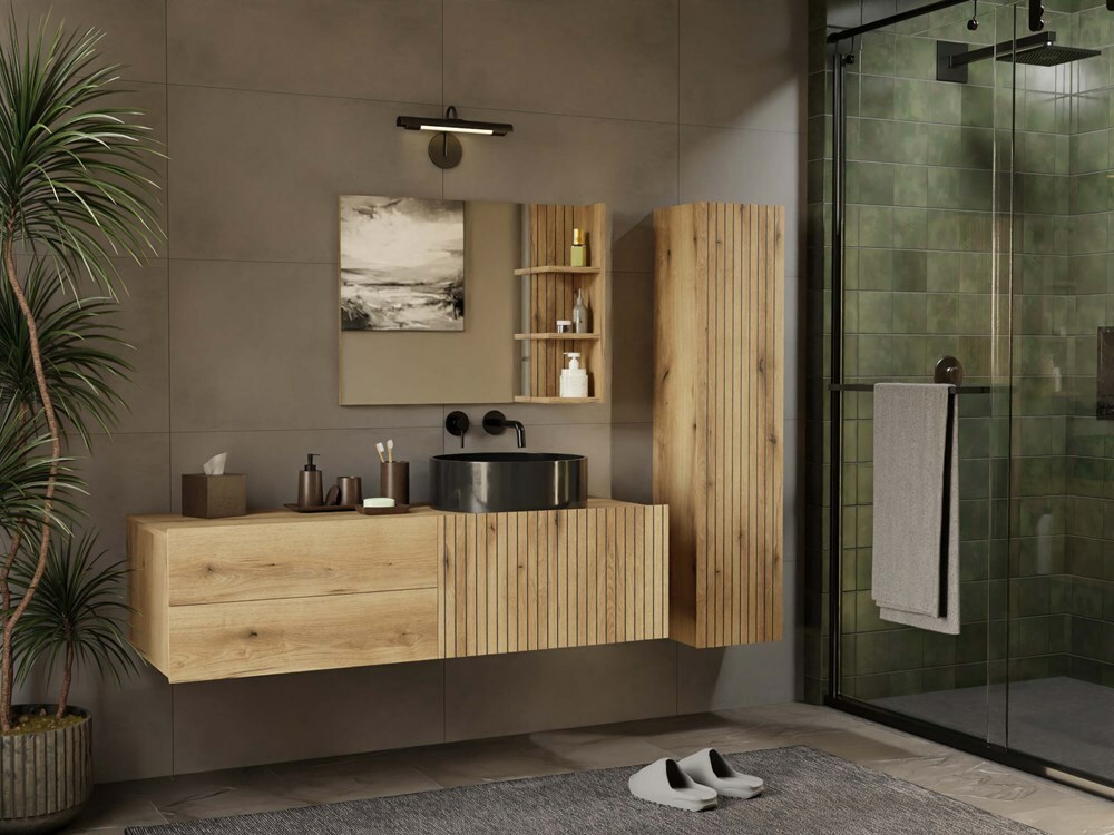 Armário suspenso para casa de banho para lavatório Mandeville 324