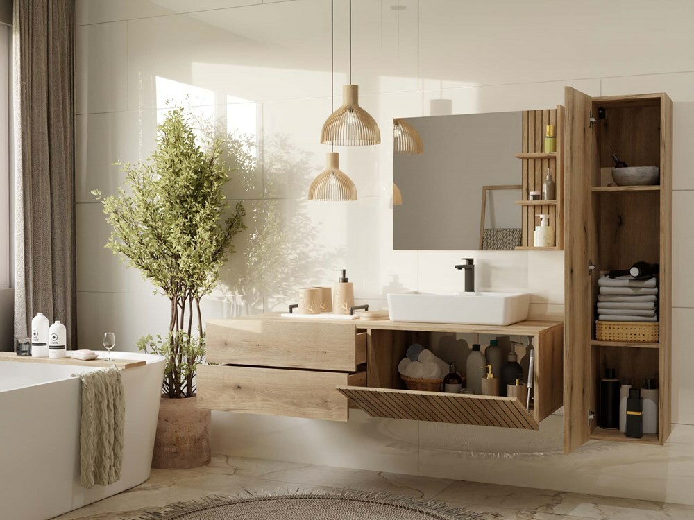 Armário suspenso para casa de banho para lavatório Mandeville 324