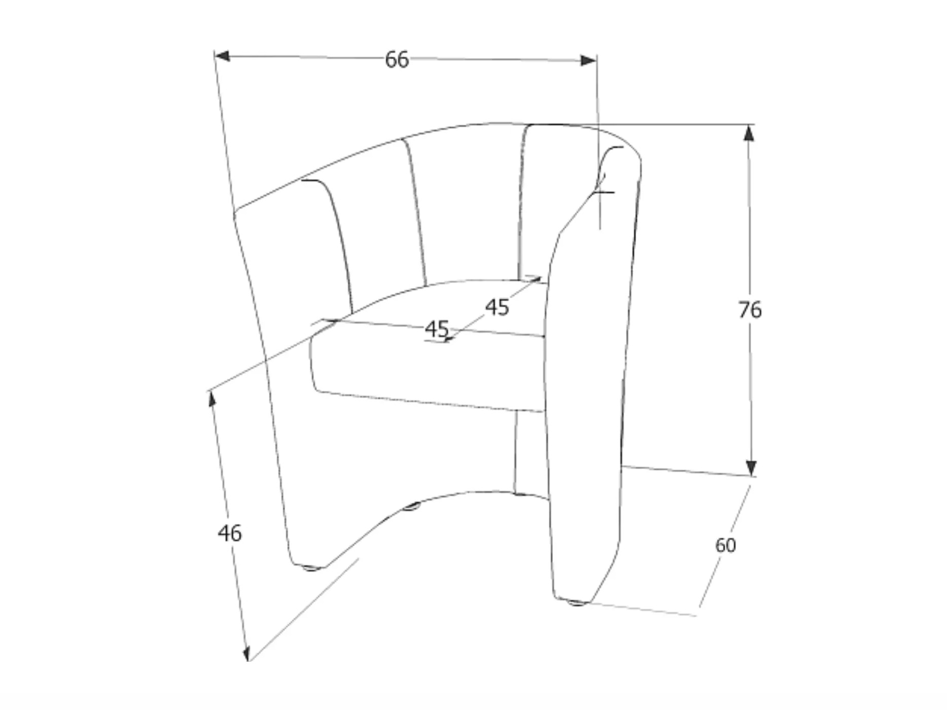 Poltrona Detroit 924 (Azul escuro)
