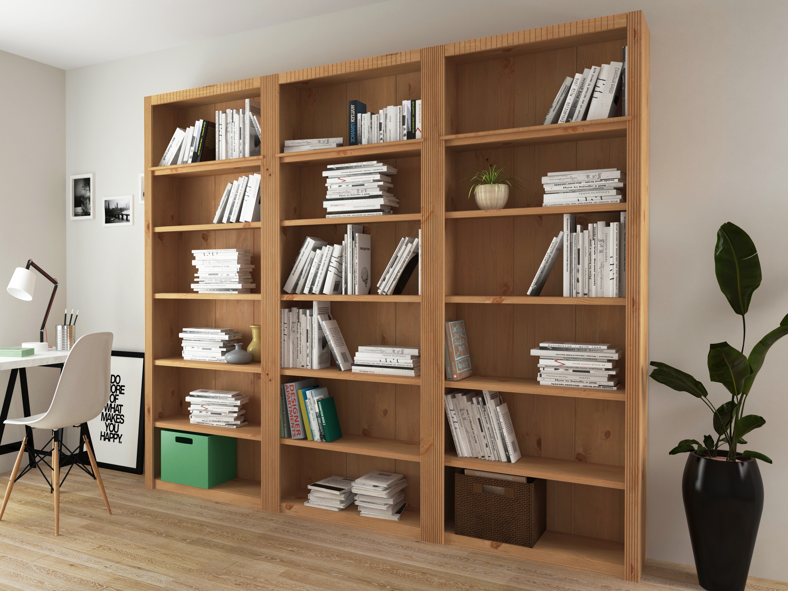 Conjunto de estante Orlmara 106 (Pinheiro)