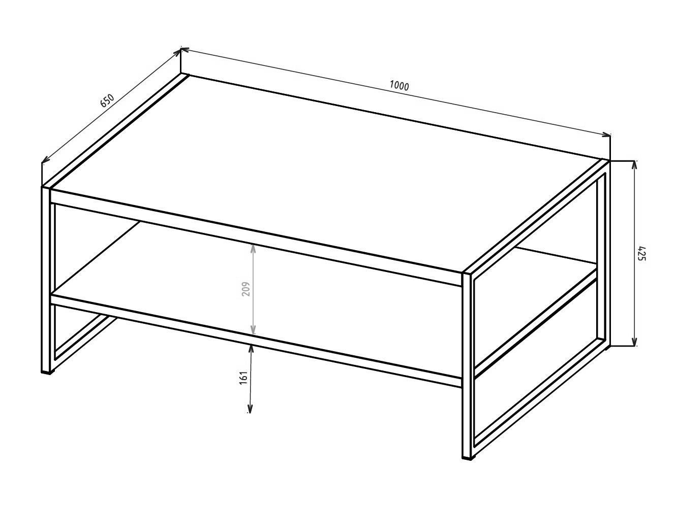 Mesa de centro Austin 381 (Congo + Preto)
