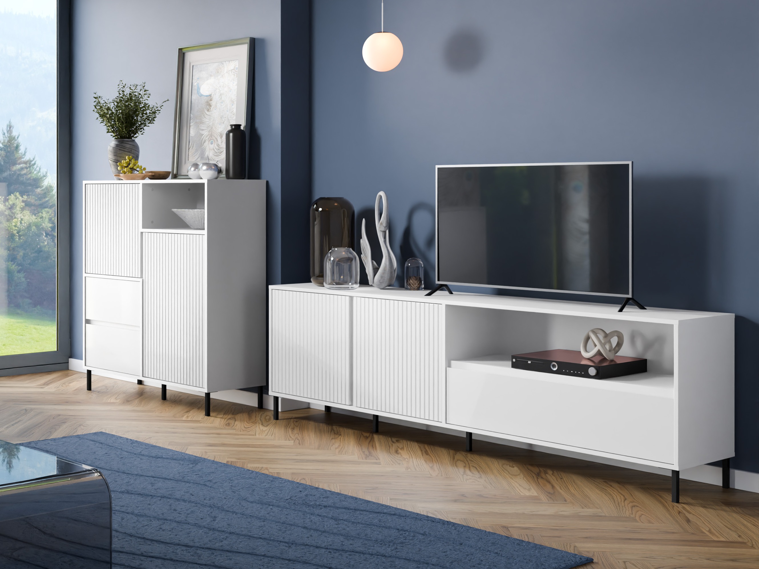 Conjunto para sala de estar Ruvrevi 105 (Branco)