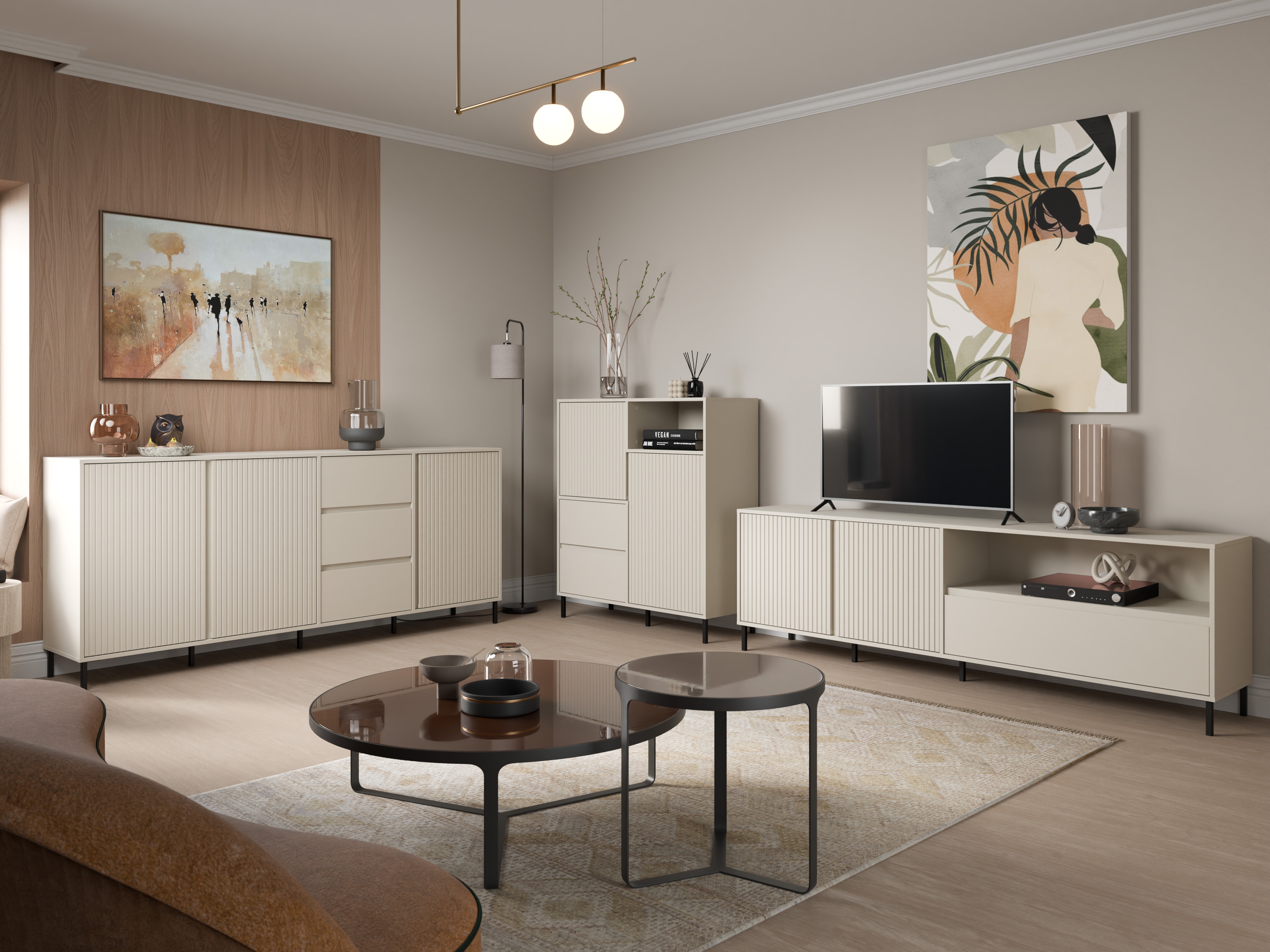 Conjunto para sala de estar Ruvrevi 105 (Caxemira)