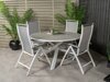 Conjunto de mesa e cadeiras Dallas 2347 (Cinzento + Branco)