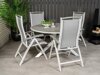 Conjunto de mesa e cadeiras Dallas 2347 (Cinzento + Branco)