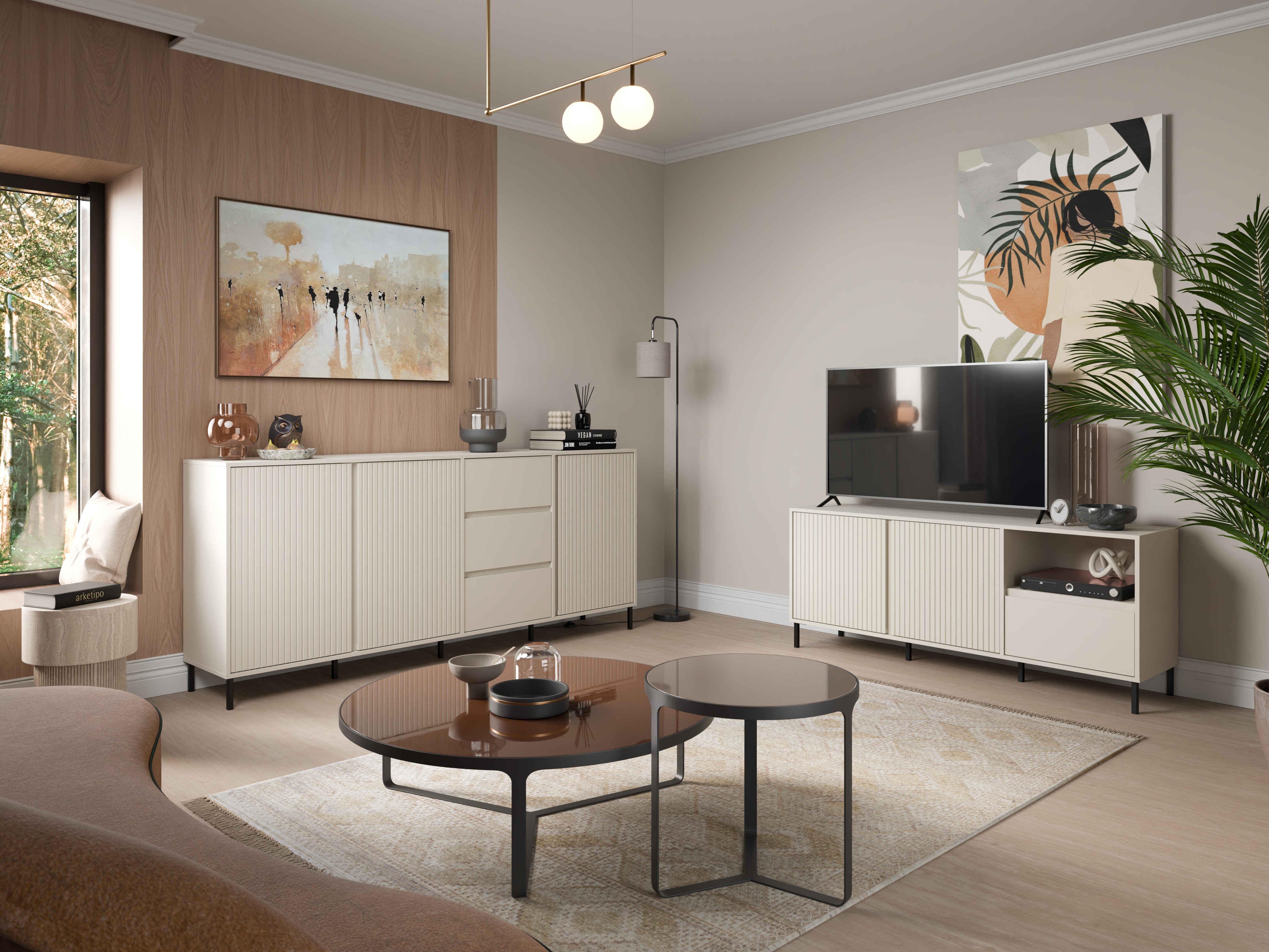 Conjunto para sala de estar Ruvrevi 107 (Caxemira)