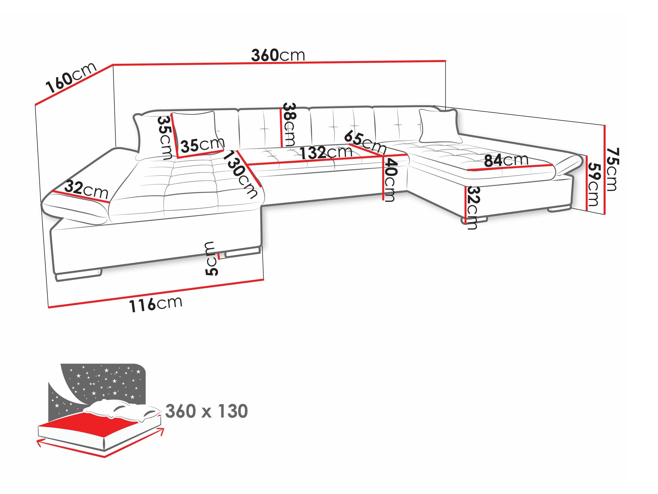 Sofá de canto Comfivo 168 (Lux 05 + Lux 06)