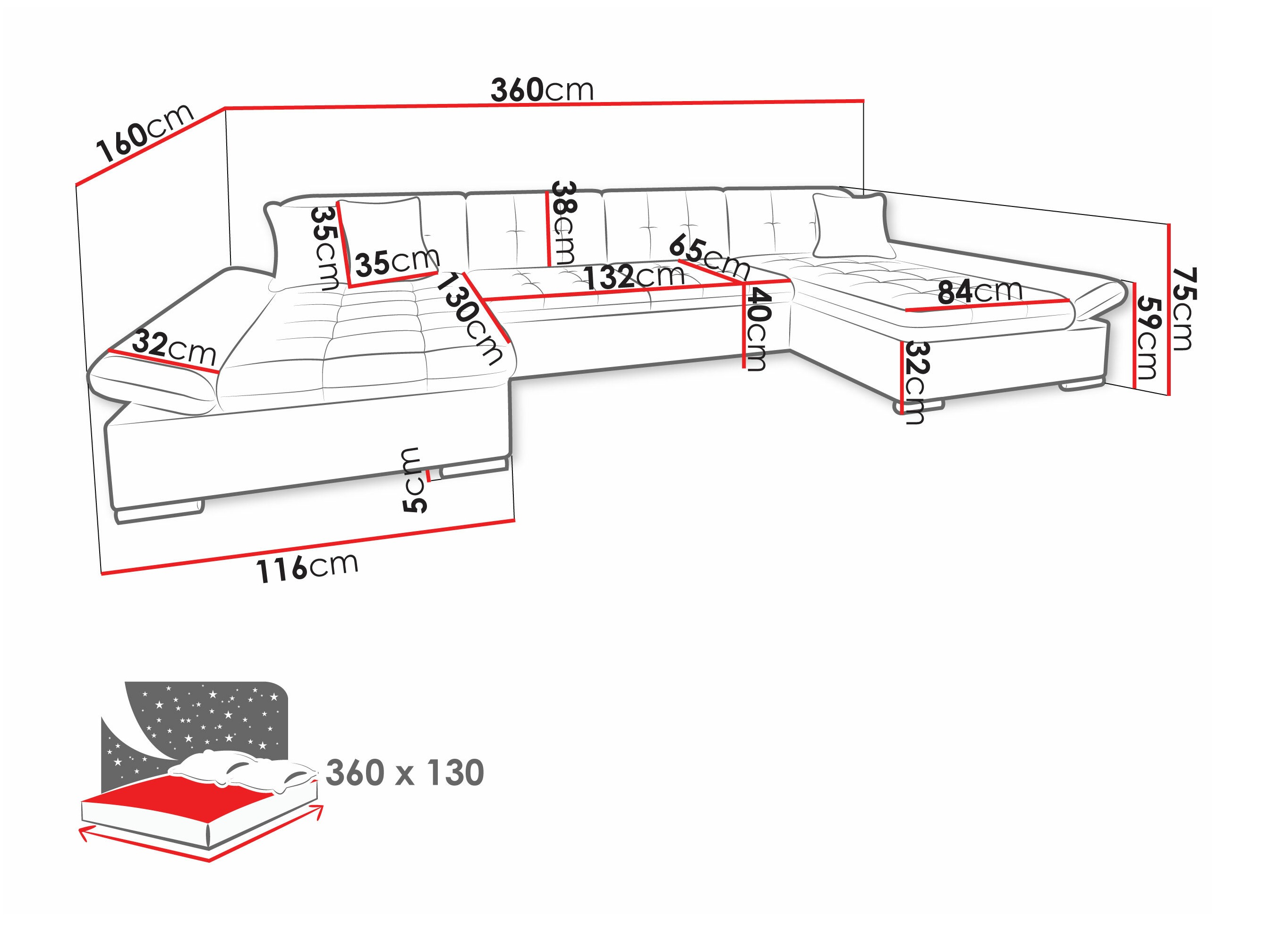 Sofá de canto Comfivo Ficus I (Soft 011 + Lux 05 + Lux 06)
