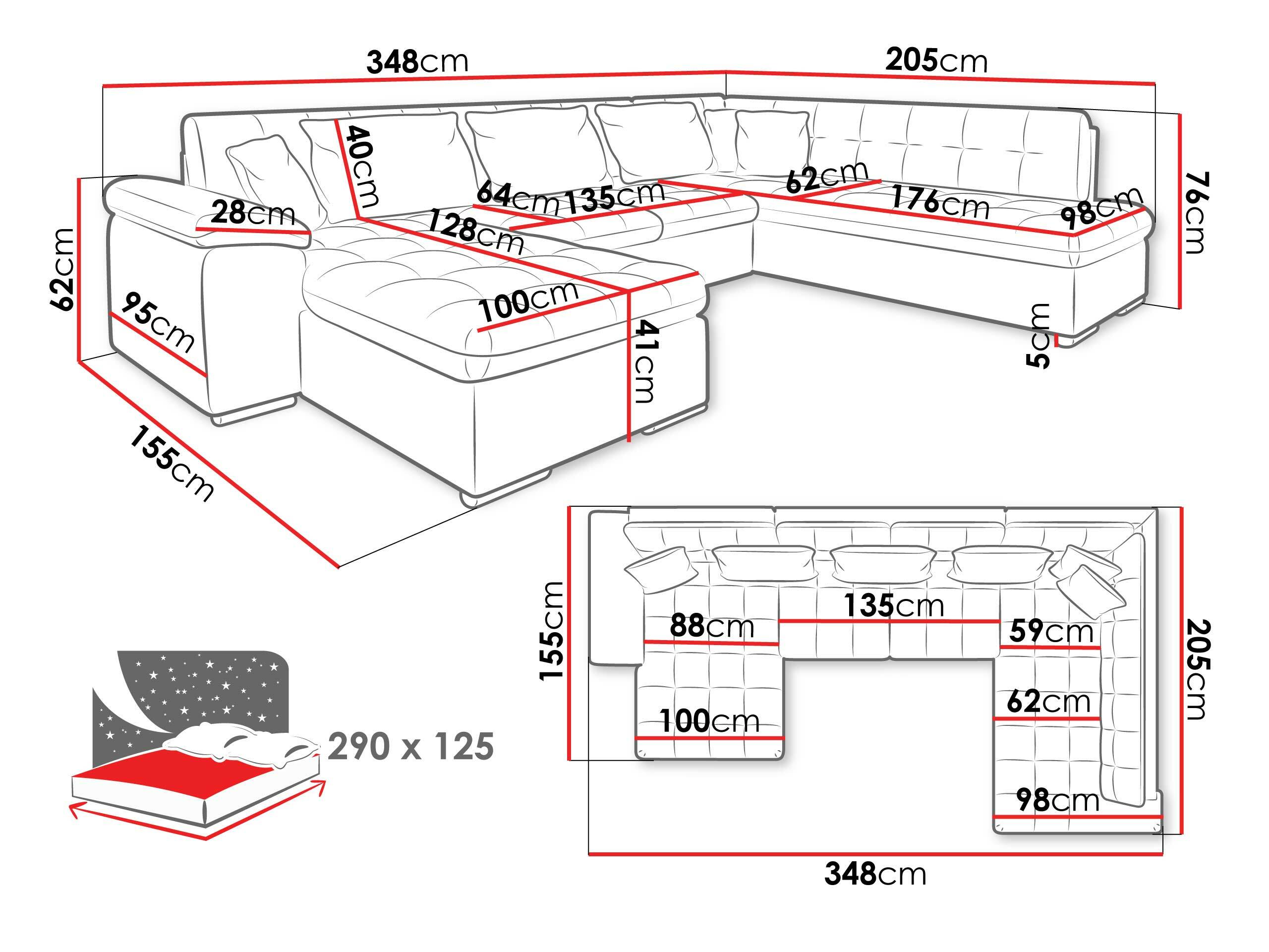Sofá de canto Comfivo Gemma IV (Soft 011 + Lux 05 + Lux 06)
