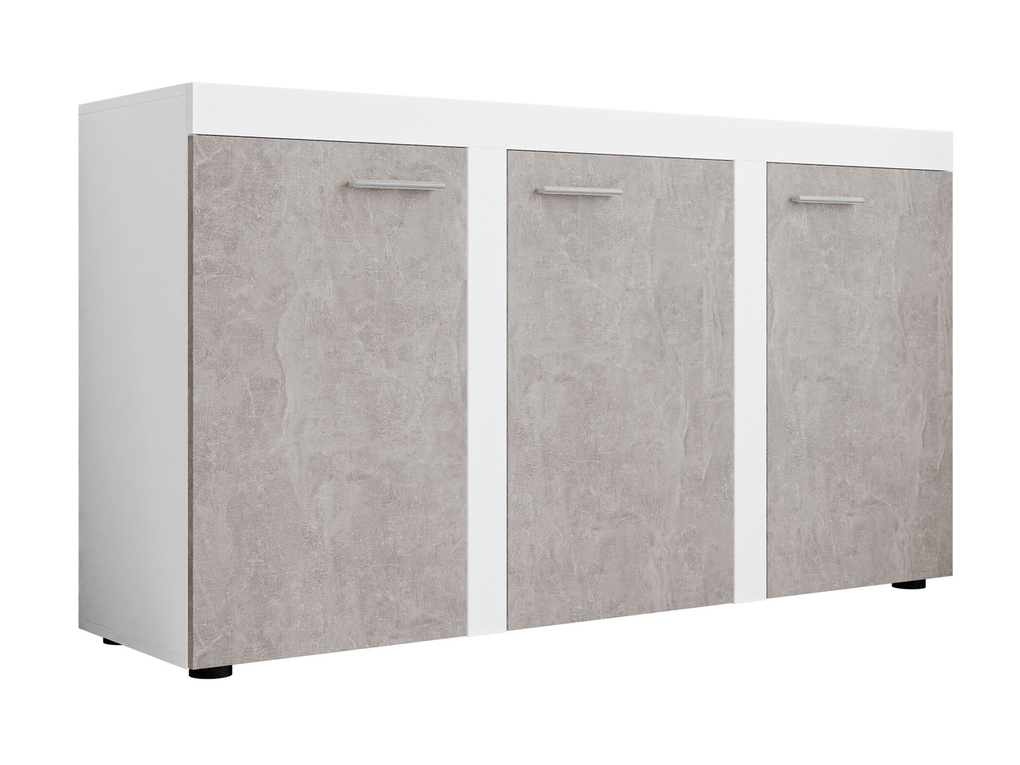 Aparador Univio I (Branco + Cimento)