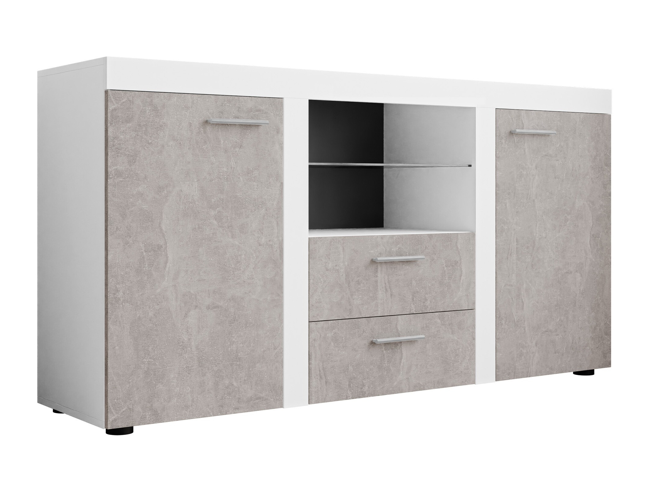 Cómoda Univio (Branco + Cimento)