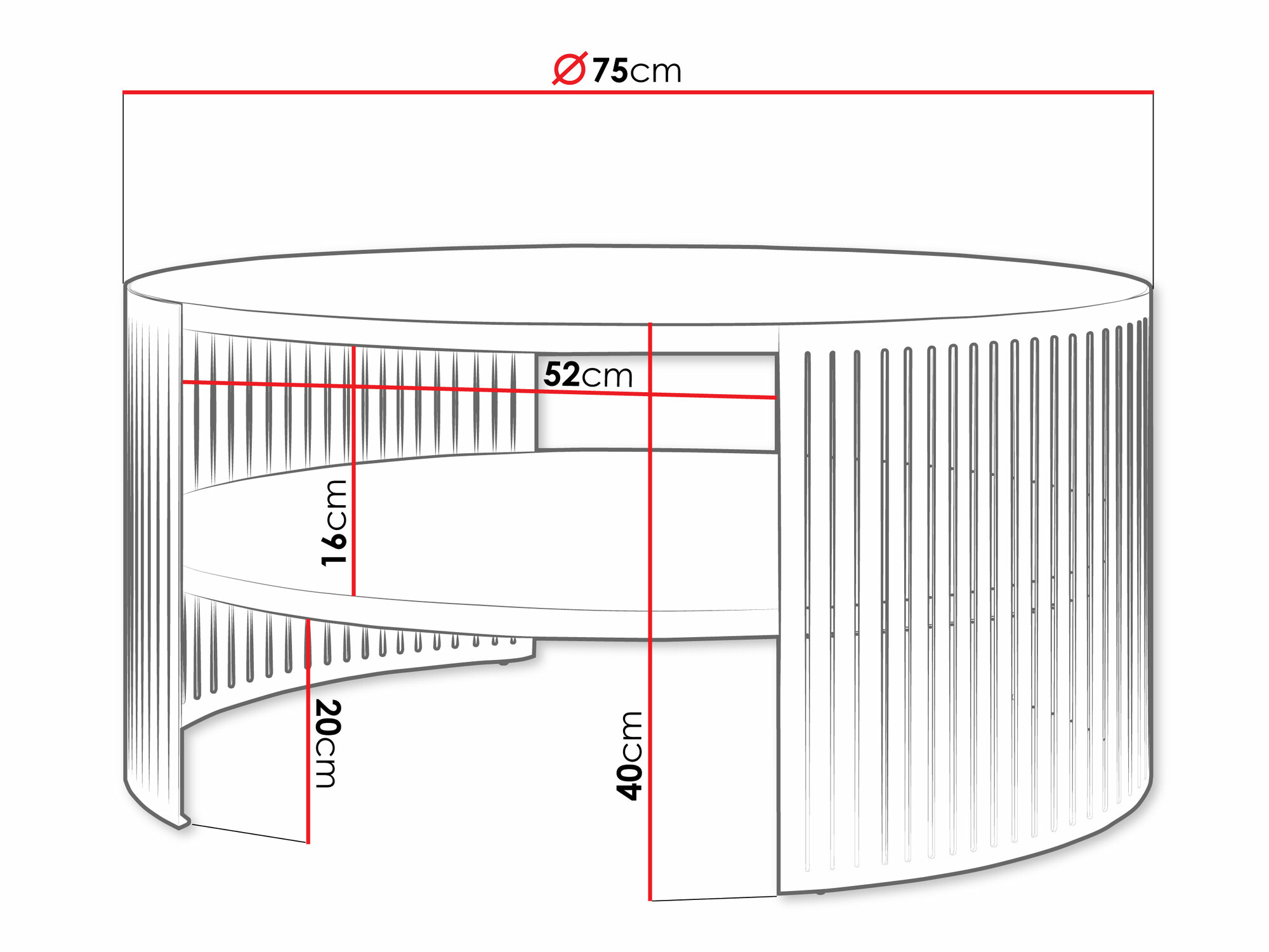 Mesa de centro SP6025 com embalagem danificada