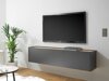 Móvel de TV Elbsori 108 (Antracite + Carvalho wotan)