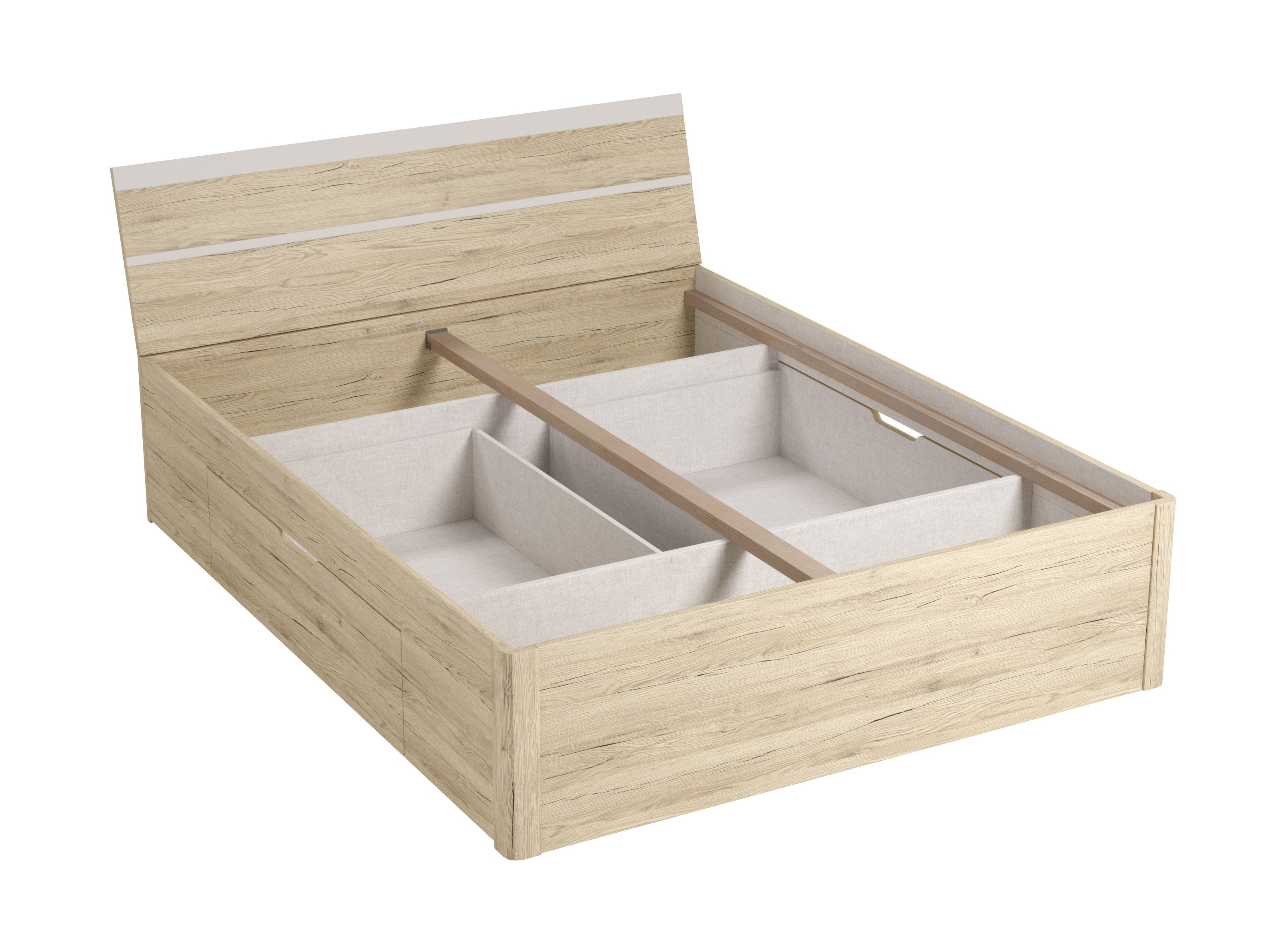 Cama Melvele 103 (Carvalho de san remo + Branco)