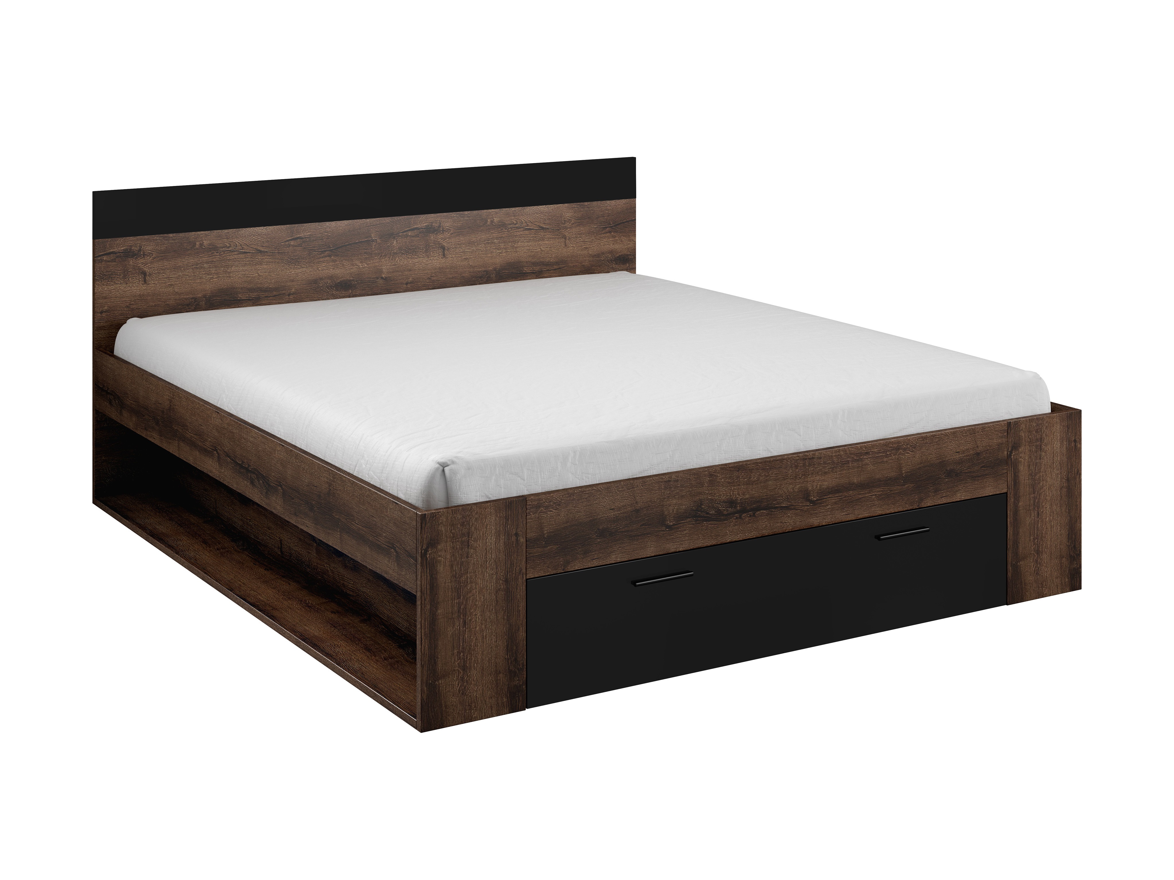 Cama Melvele 108 (Carvalho do Monastery + Preto)