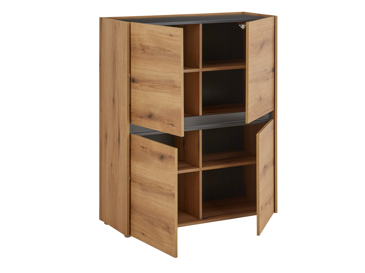 Conjunto para sala de estar Elbsori 127 (Carvalho + Antracite)