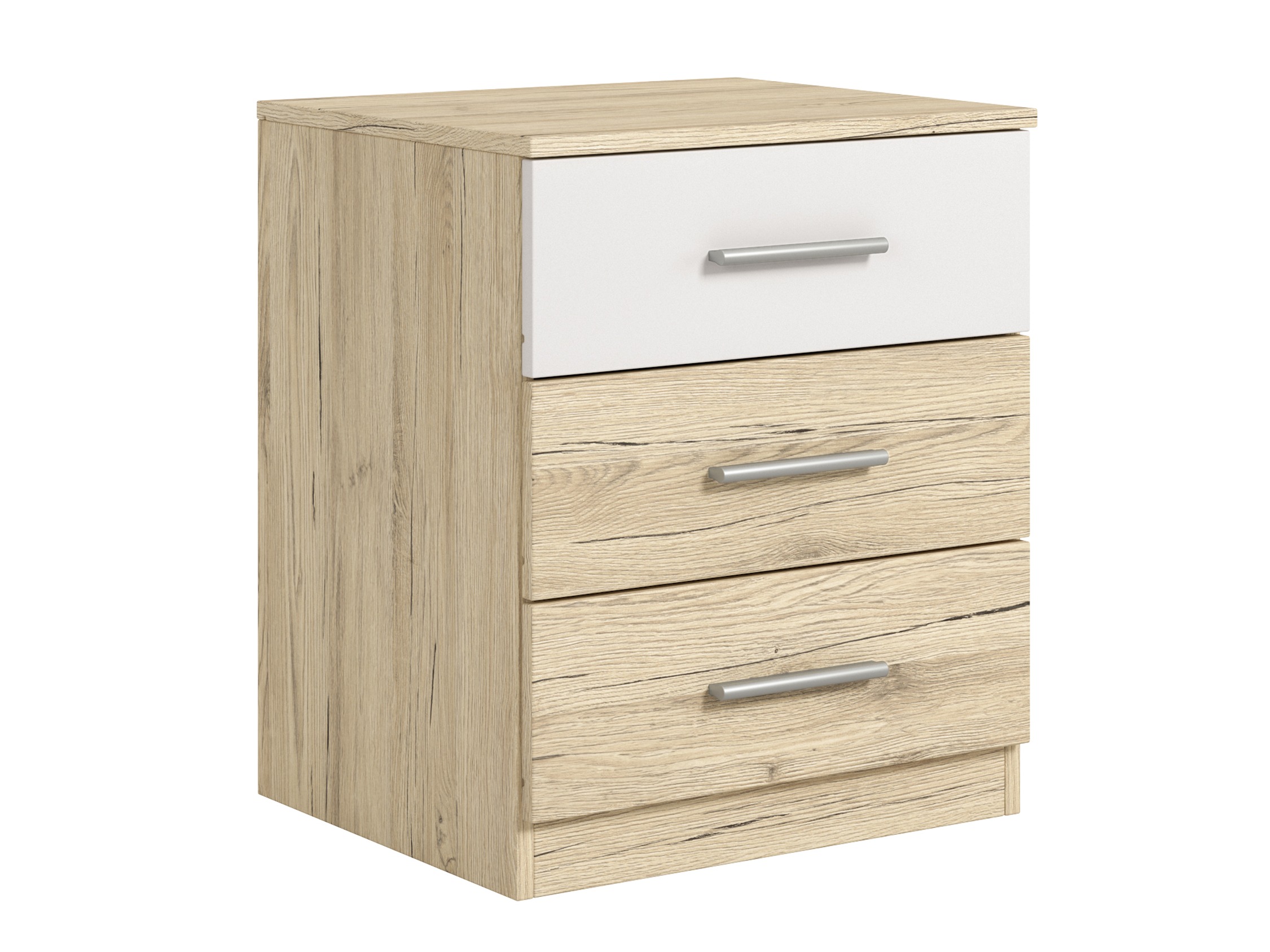 Mesa de cabeceira Melvele 100 (Carvalho de san remo + Branco)