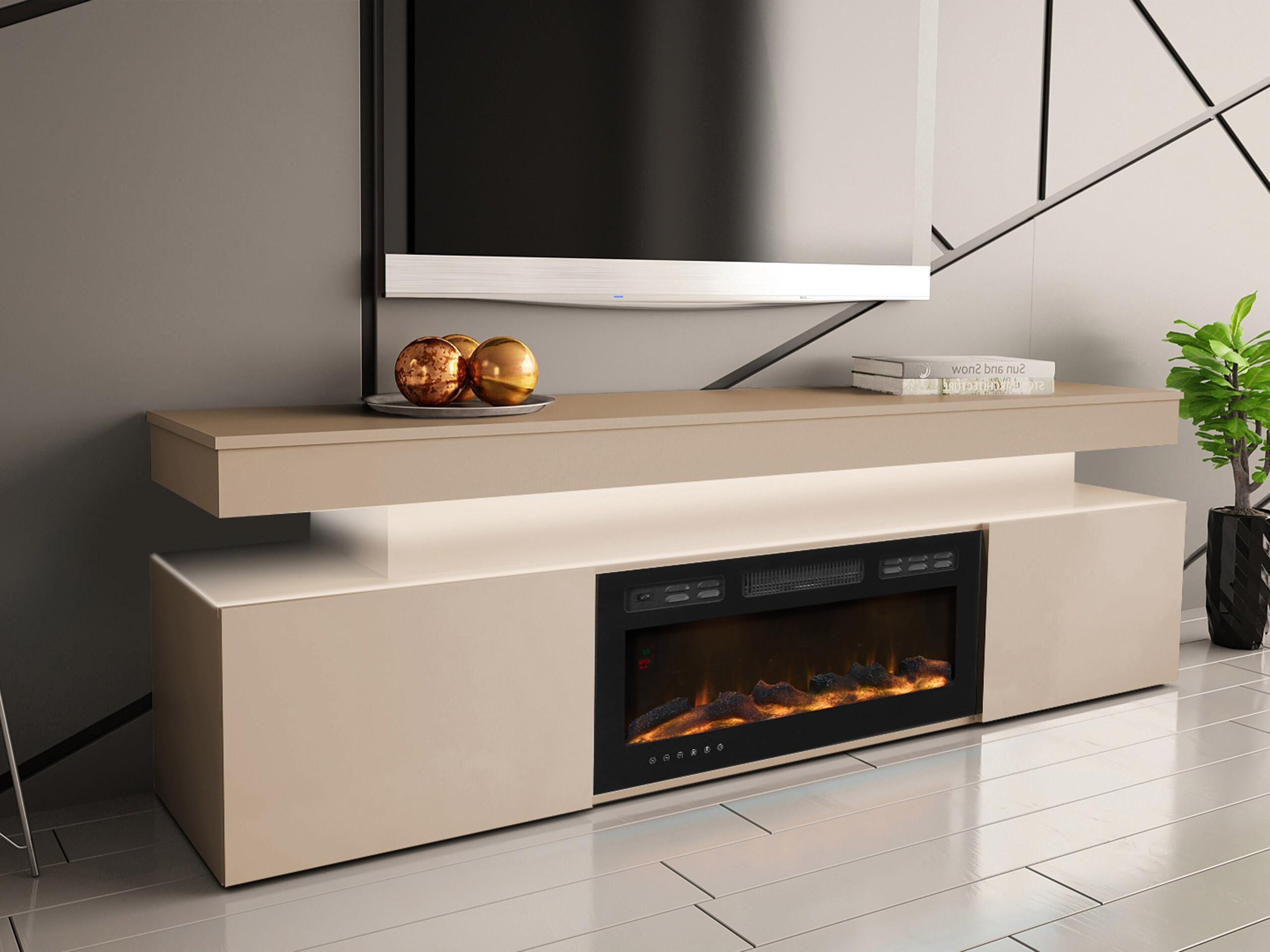 Móvel de TV Monfero 104 (Castanho claro)