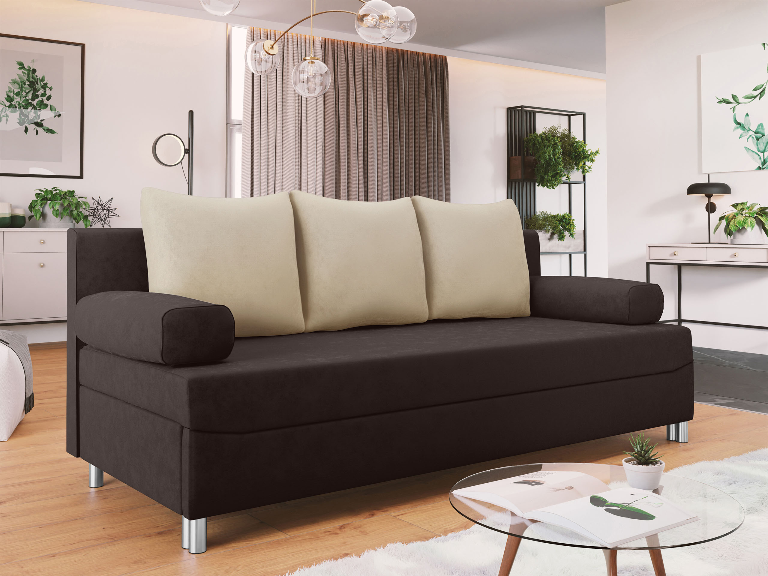 Sofá-cama Comfivo Artes (Alova 68 + Alova 07)