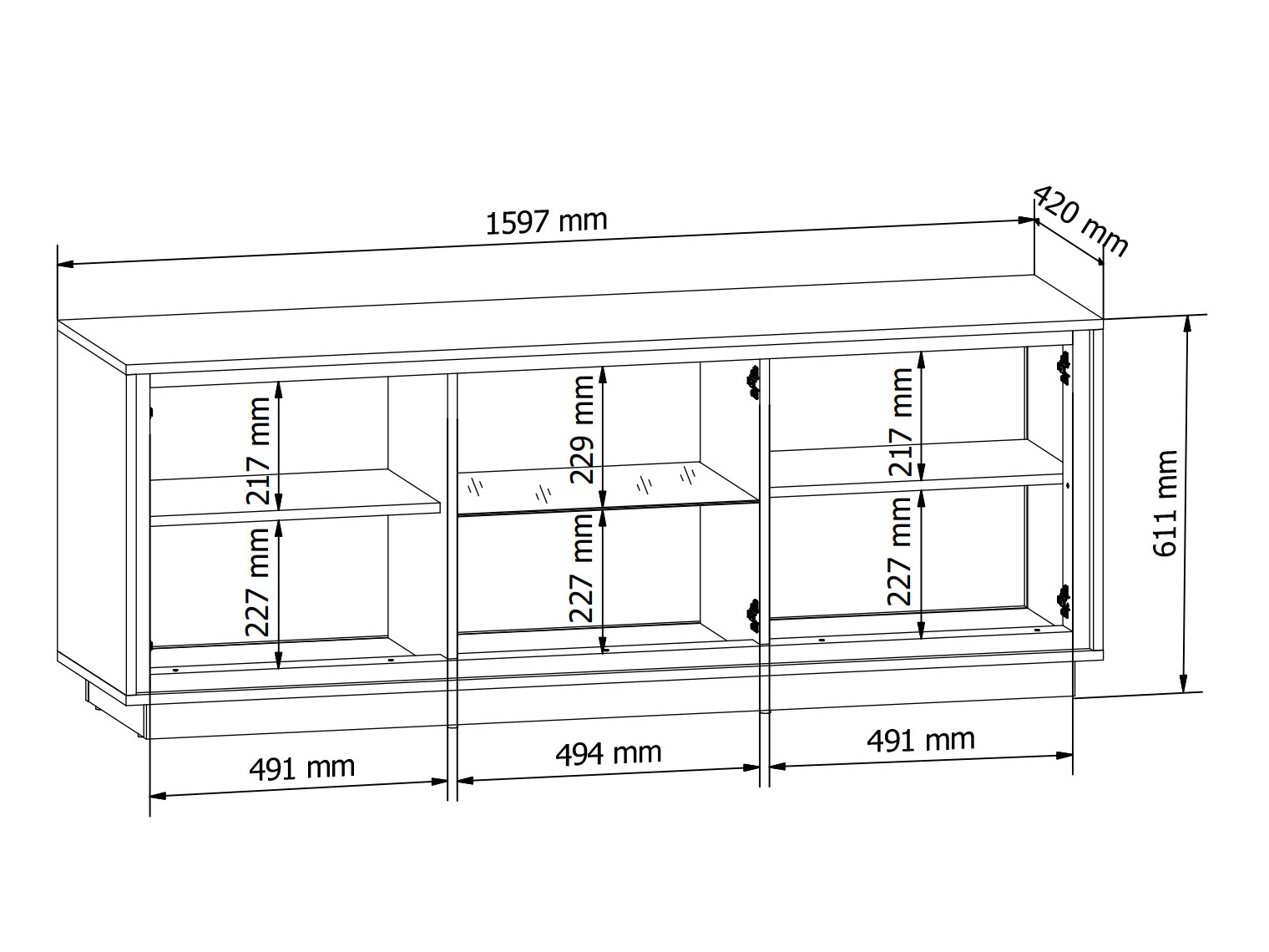 Móvel de TV Velciru 103
