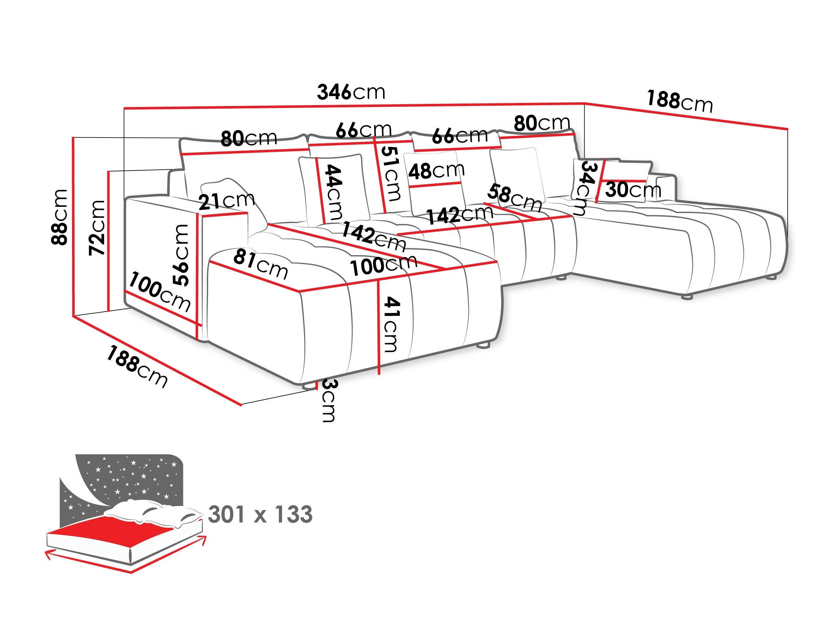 Sofá de canto Bountiful 105 (Velo 633)