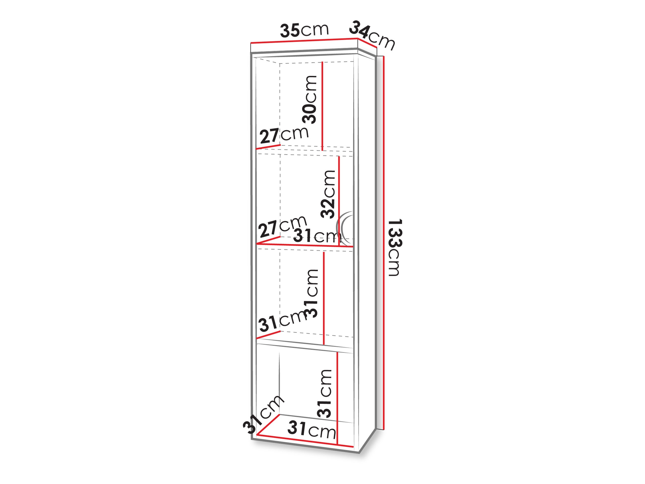 Armário montado na parede para casa de banho Sodalis (Caxemira)