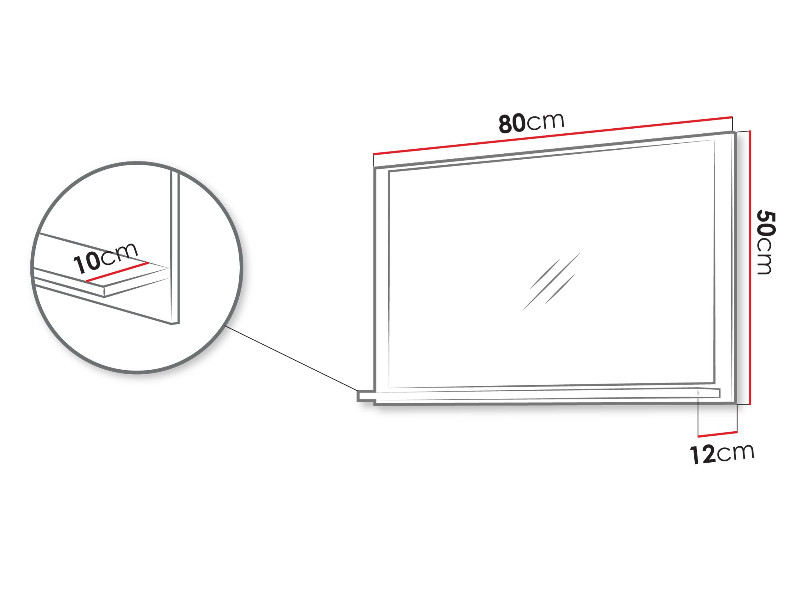 Espelho para casa de banho Sodalis (Caxemira)
