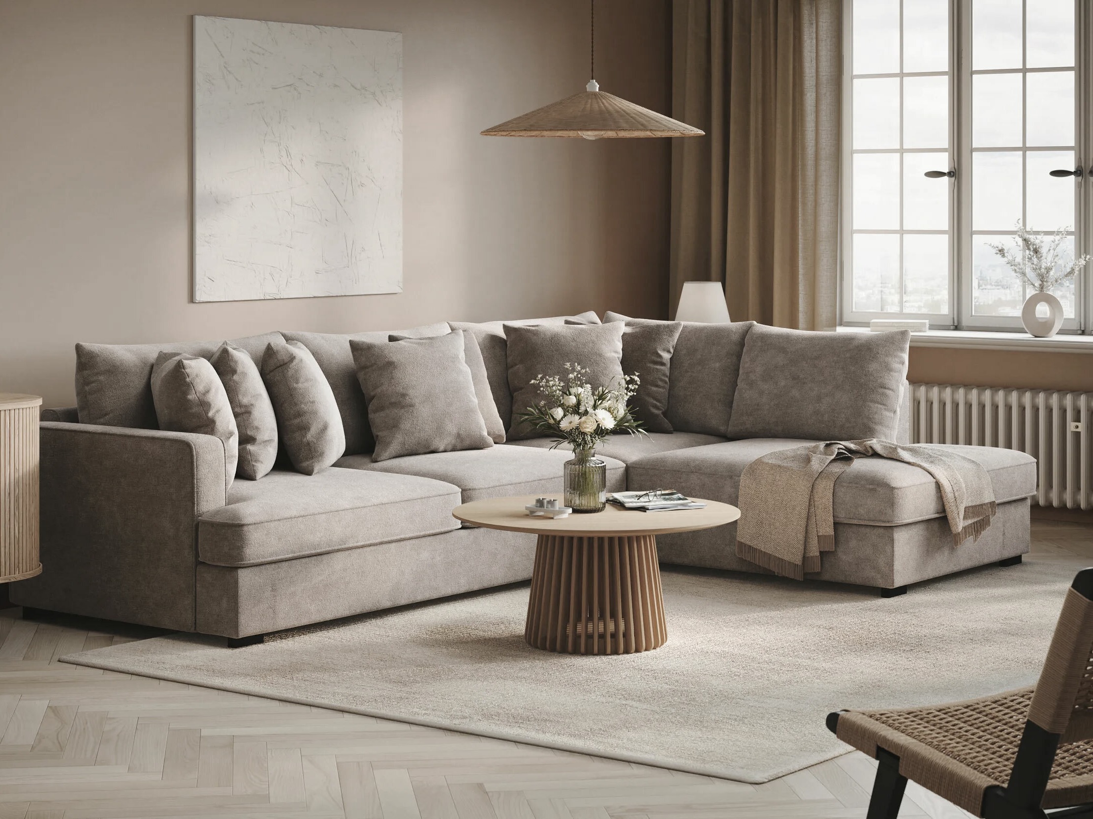 Sofá de canto Tivsoe 102 (Trenza 08)