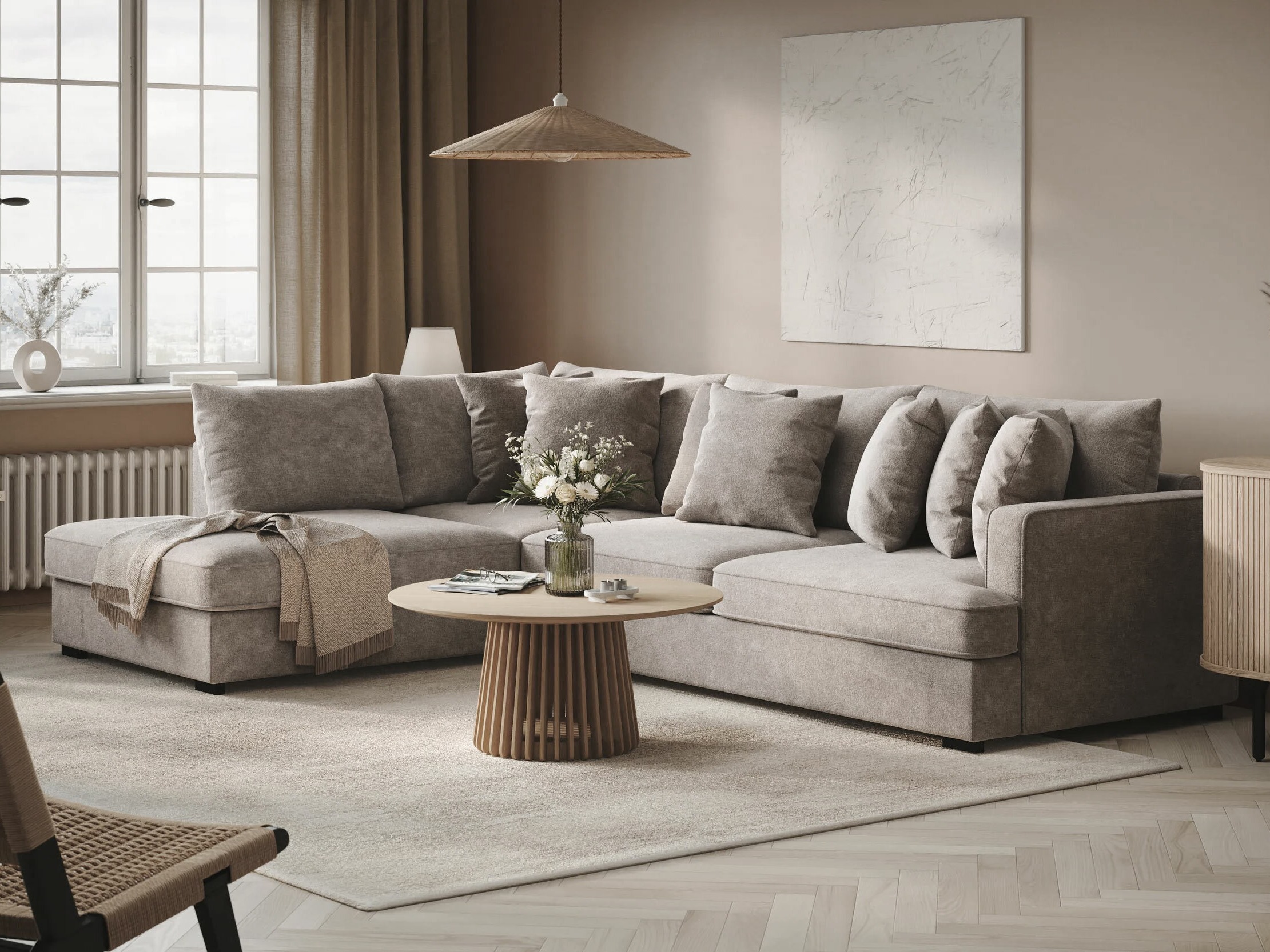 Sofá de canto Tivsoe 102 (Trenza 08)