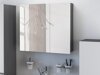 Armário com espelho para casa de banho Soncamu 104 (Branco + Antracite)