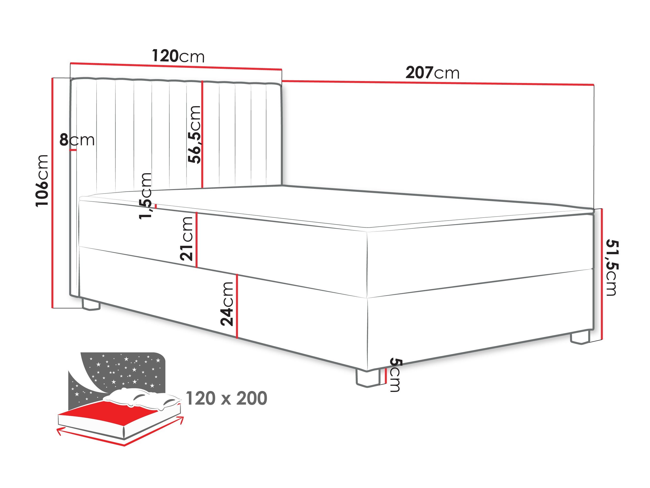 Cama continental Soral (Manila 02)