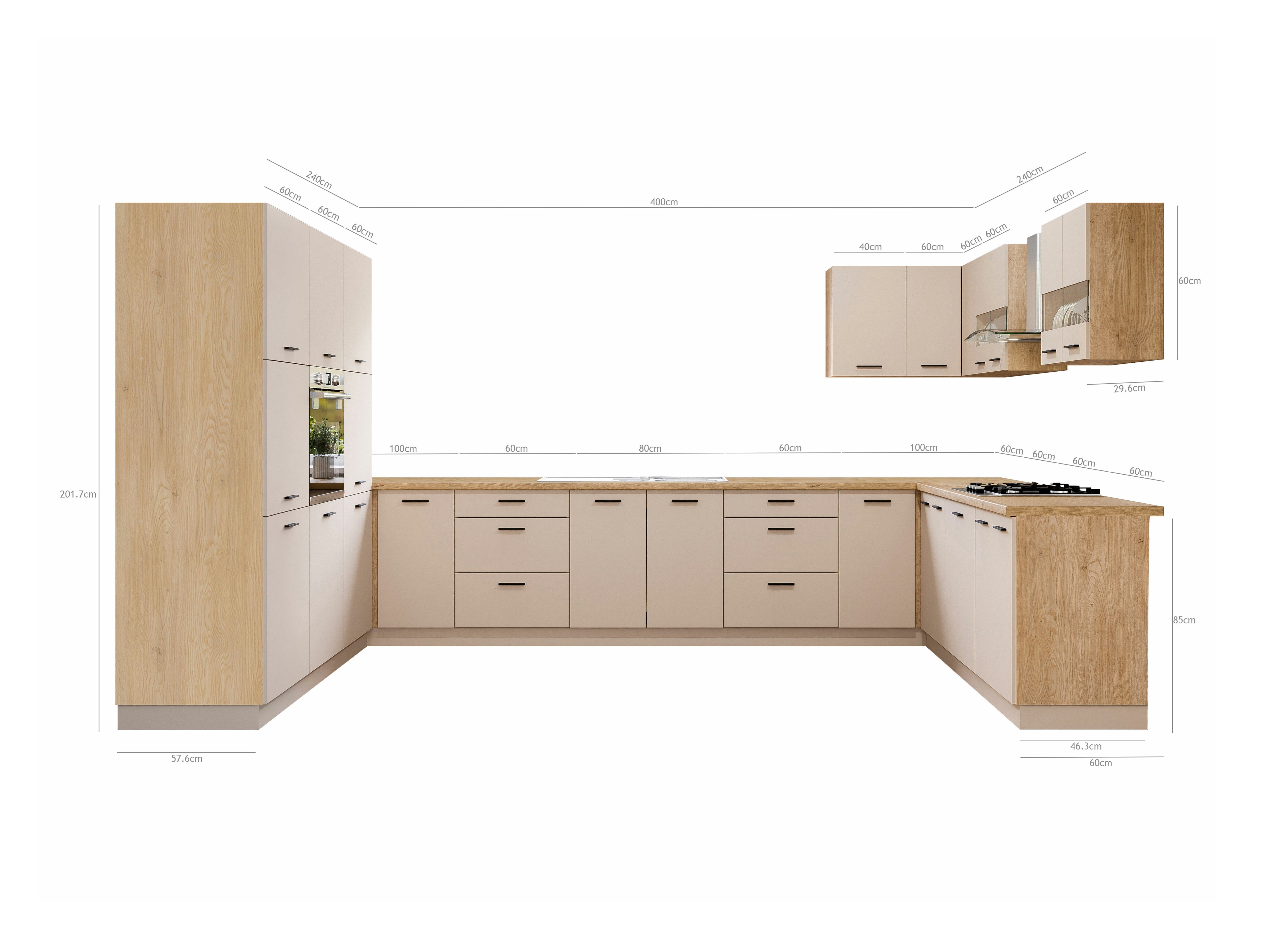 Conjunto de cozinha modular Ati Cashmere 134