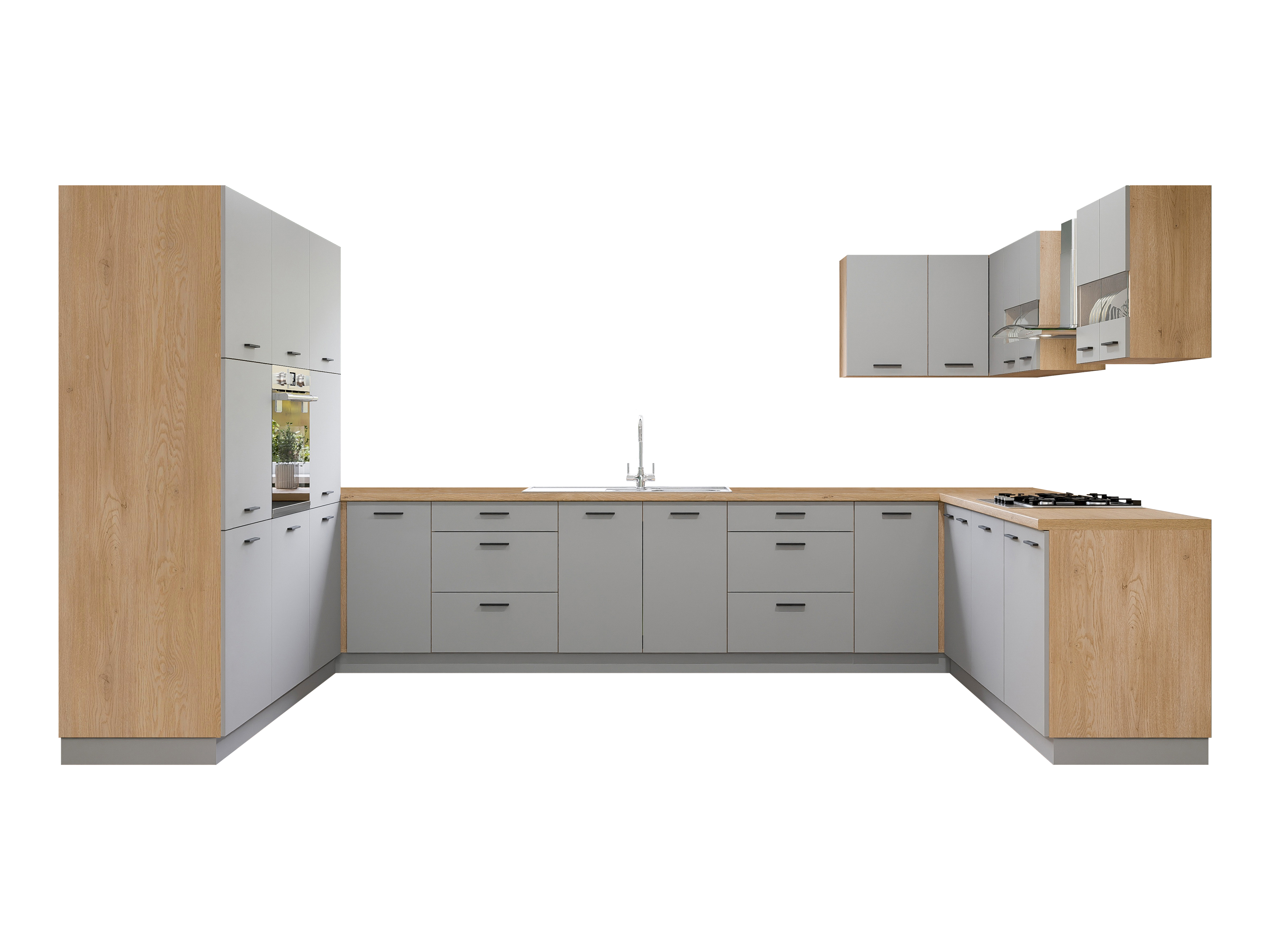 Conjunto de cozinha modular Ati Grey 132